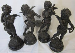 Set of Four Bronze Musician Figures