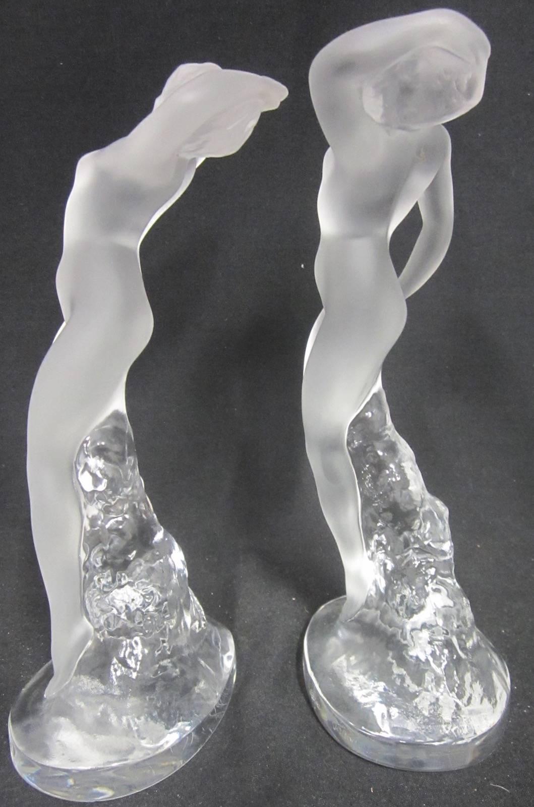 Art Deco Pair of Lalique Dancers