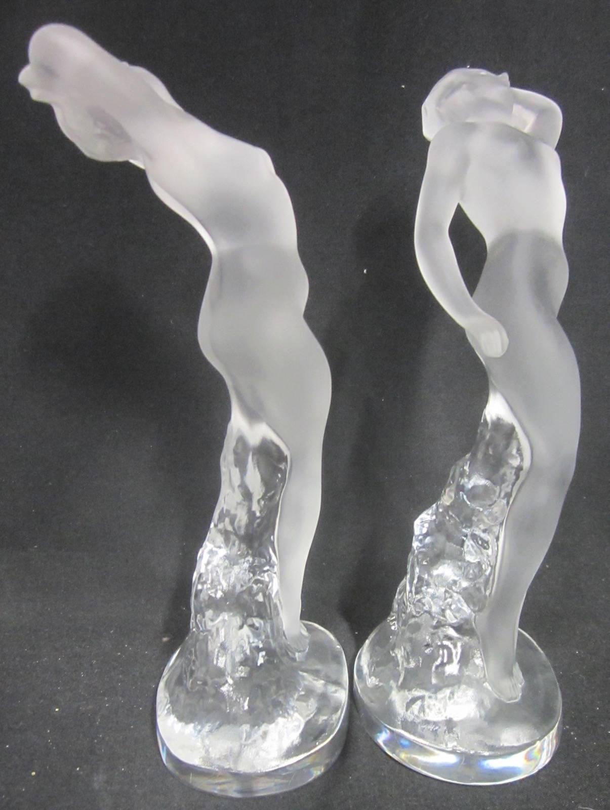 Hand-Crafted Pair of Lalique Dancers