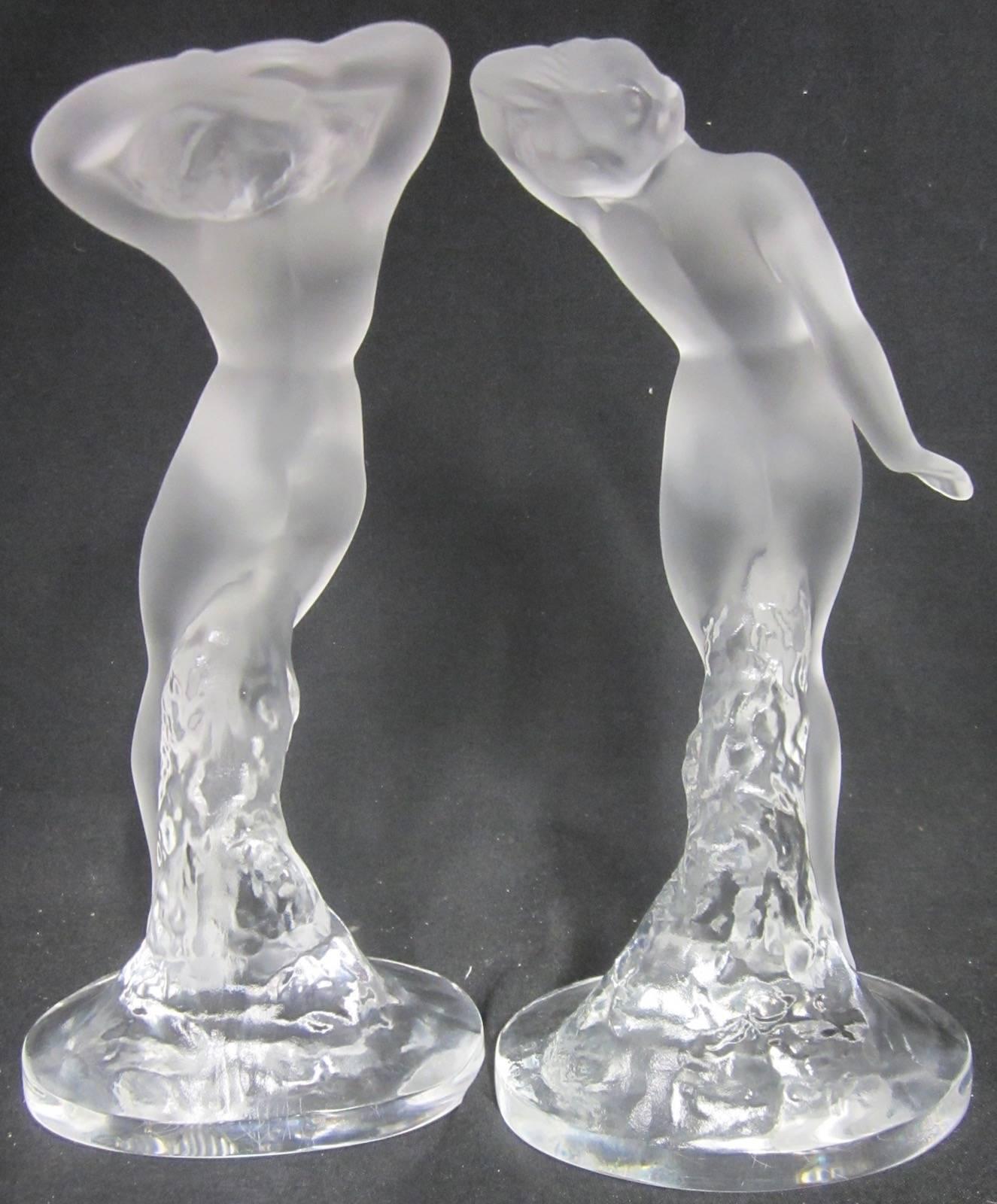 French Pair of Lalique Dancers