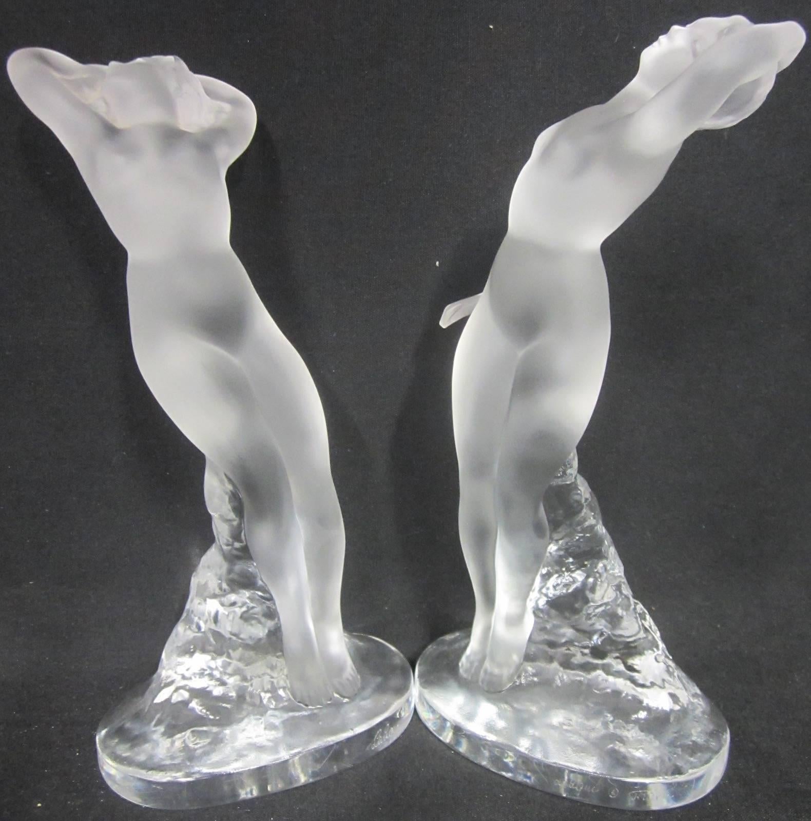 Pair of Lalique Dancers In Excellent Condition In Paradise Point, Queensland