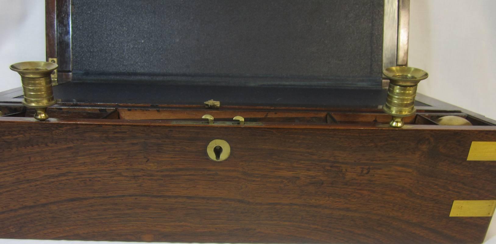 Late 19th Century Victorian Era Campaign Chest/Writing Slope