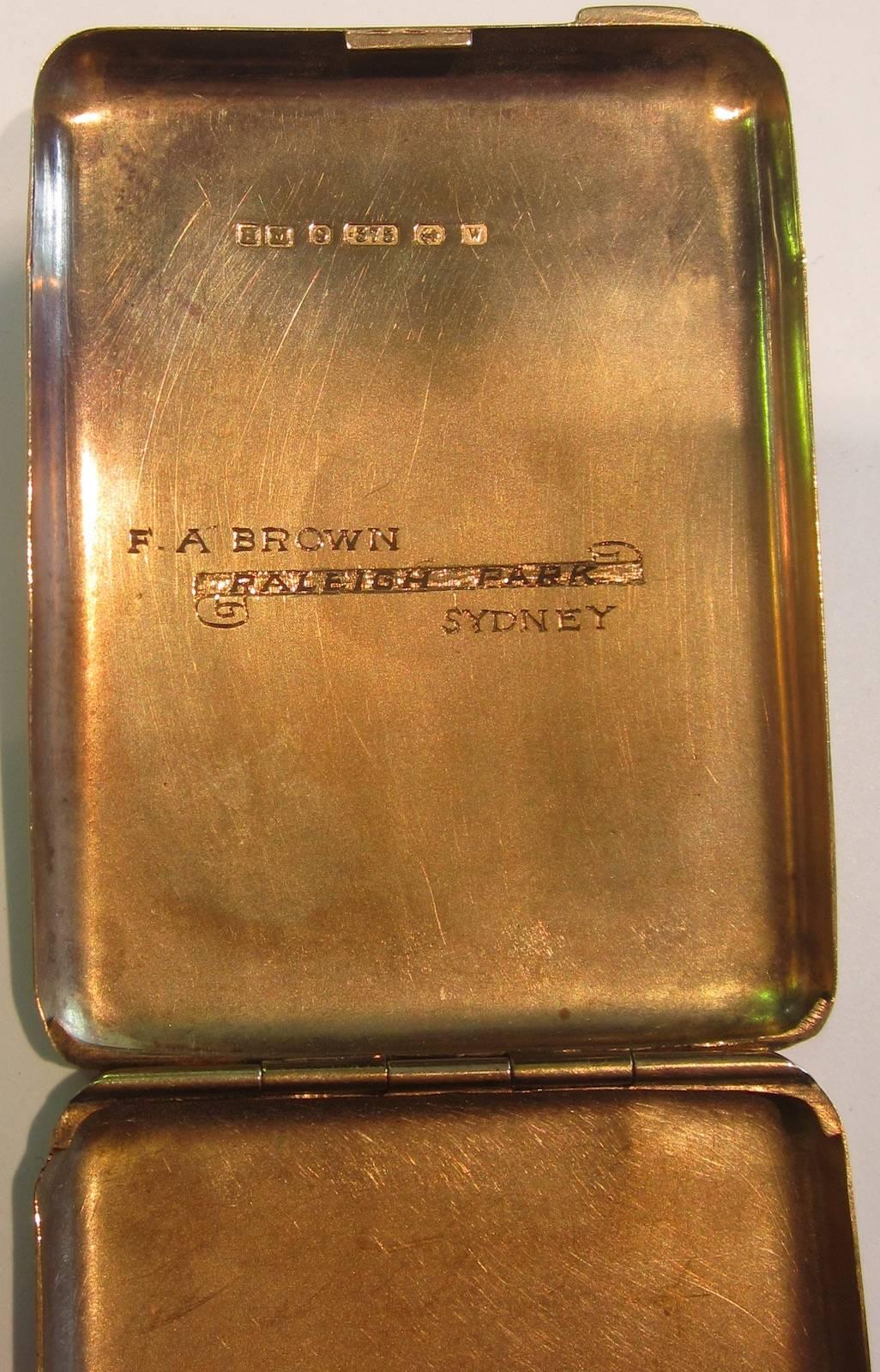 Hand-Crafted Gold Match Case
