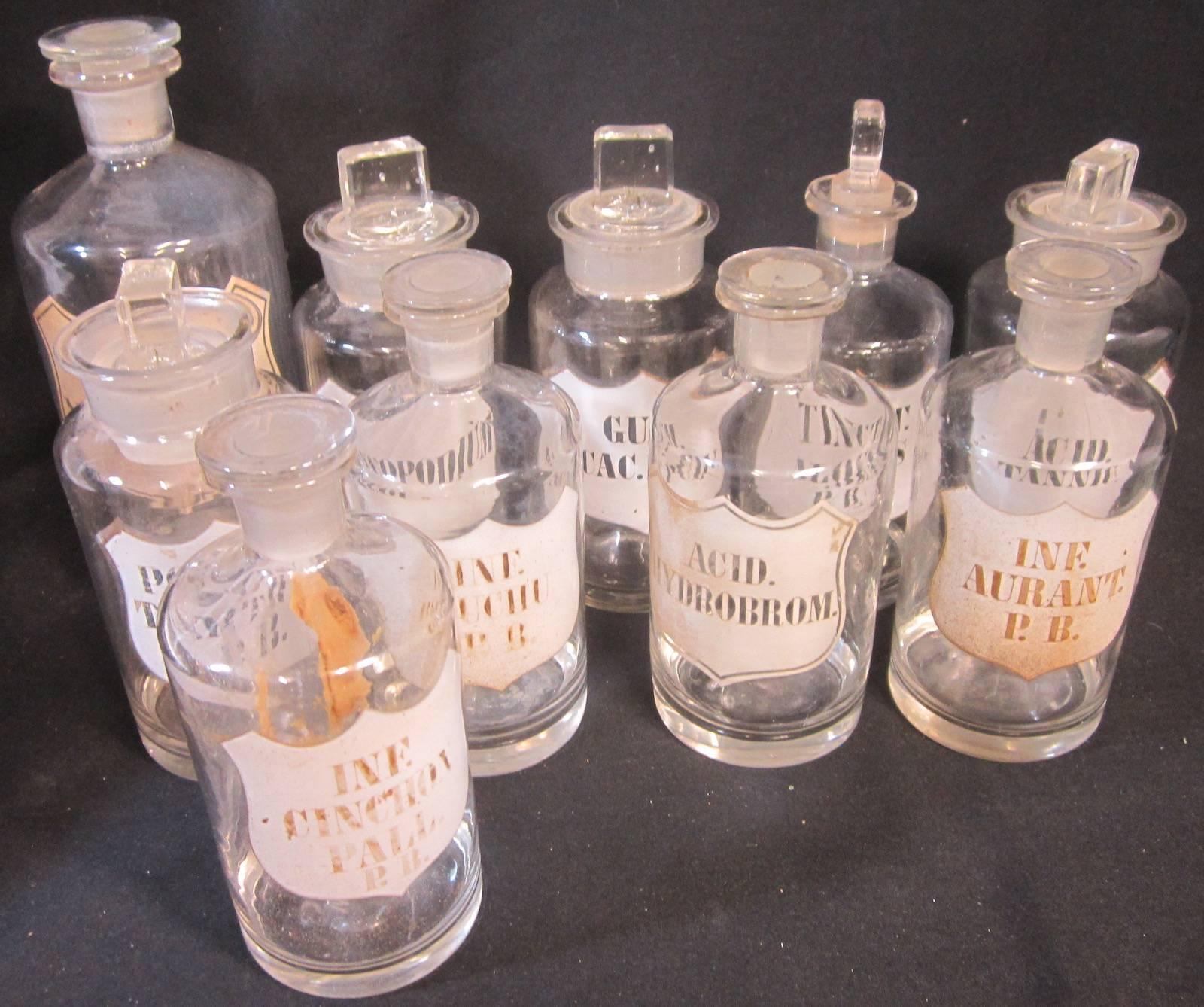 Industrial Apothecary Bottles, Australian