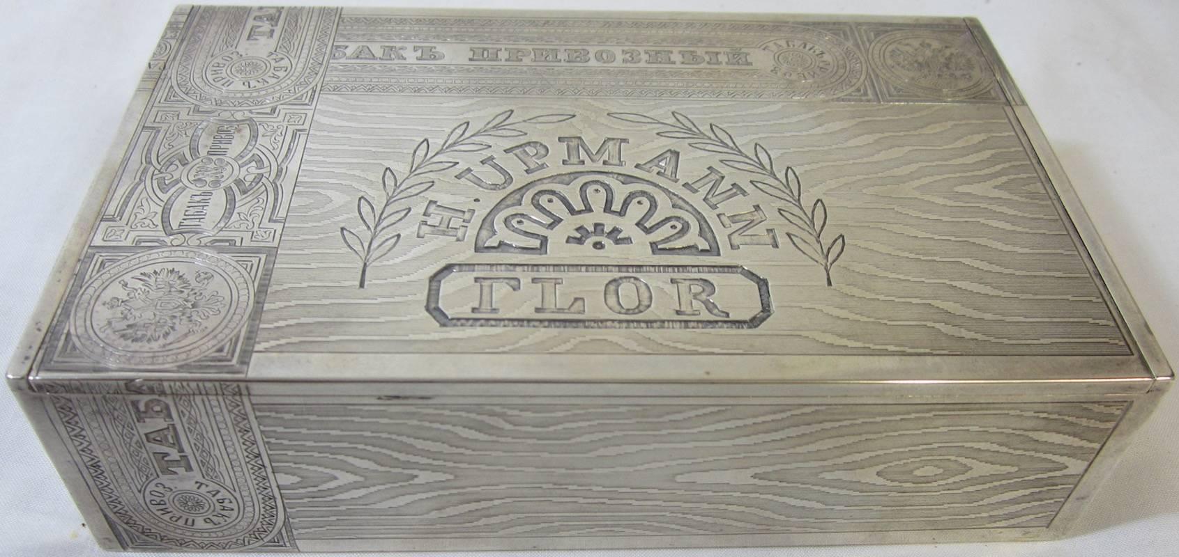 Art Nouveau Russian Silver Cigar Box