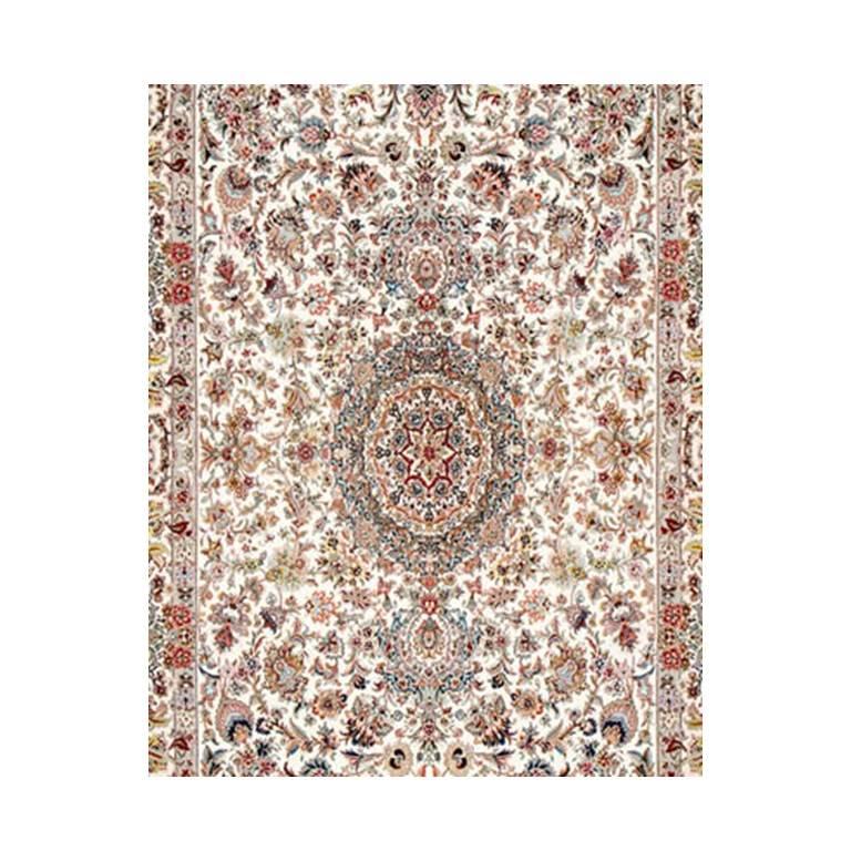 Bagh-e-gol Hand-Knotted Genuine Persian Tabriz Carpet Silk and Wool Rug/Carpet For Sale