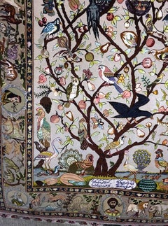 Hunting Ground, Hand-Knotted Tabriz Carpet/Rug