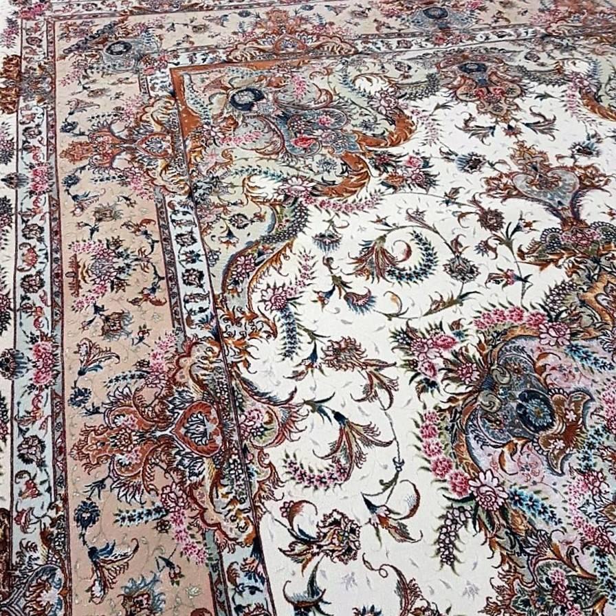 Contemporary Shadegaan, Hand-Knotted, Rare Design Persian/Tabriz Rug For Sale