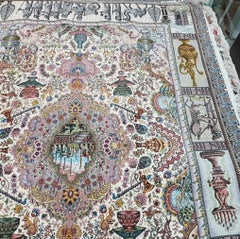 Naami Zir Khaki (Maralan Tabriz)-Genuine Hand-Knotted Persian Tabriz Rug Carpet