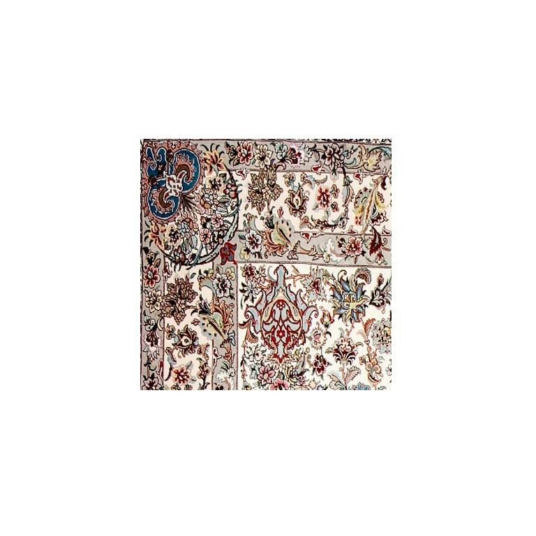 Contemporary Bagh-e-gol Hand-Knotted Genuine Persian Tabriz Carpet Silk and Wool Rug/Carpet For Sale