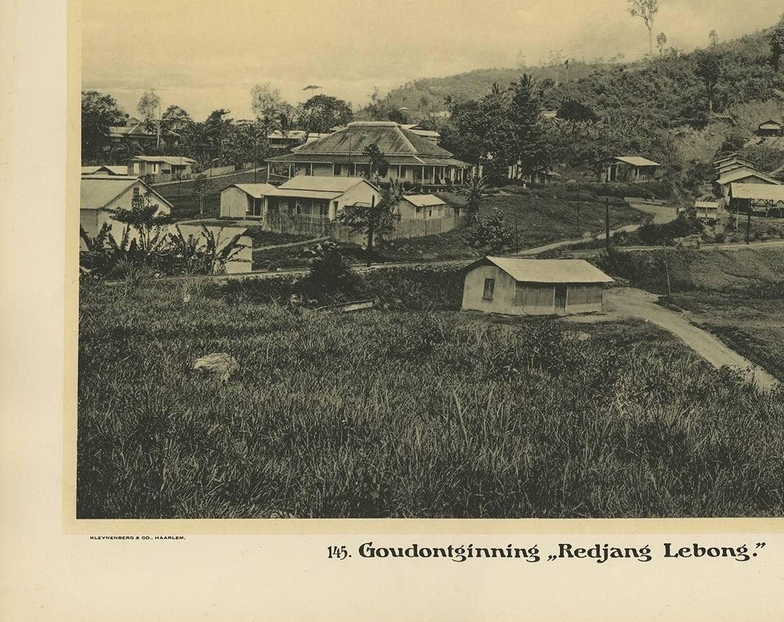 Photographic Plate Illustrating the Gold Mine ‘Redjang Lebong’ by Kleynenberg