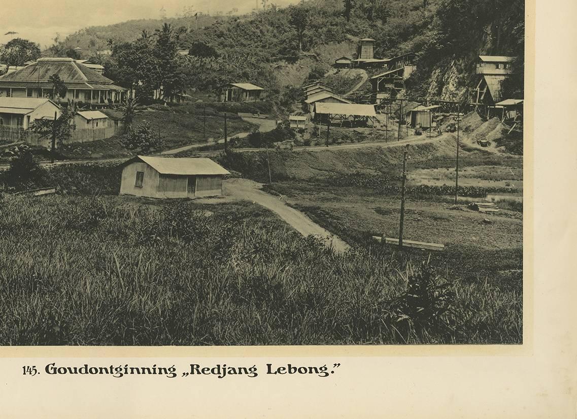Paper Photographic Plate Illustrating the Gold Mine ‘Redjang Lebong’ by Kleynenberg For Sale