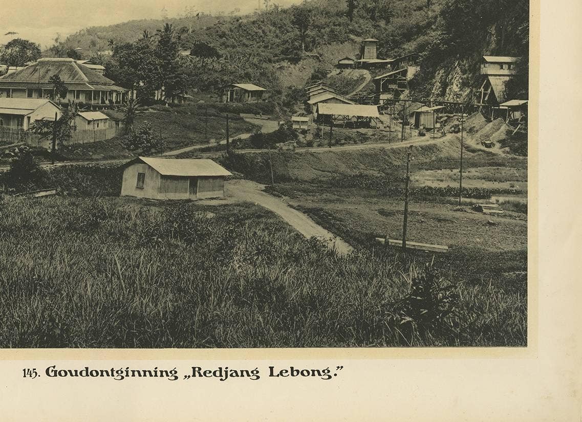 Photographic Plate Illustrating the Gold Mine ‘Redjang Lebong’ by Kleynenberg