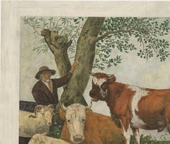 Antique Print of a Bull-Calf, Made After the Painting of Paulus Potter