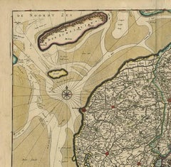 Antique Map of Friesland ‘the Netherlands’ by F. De Wit, circa 1730
