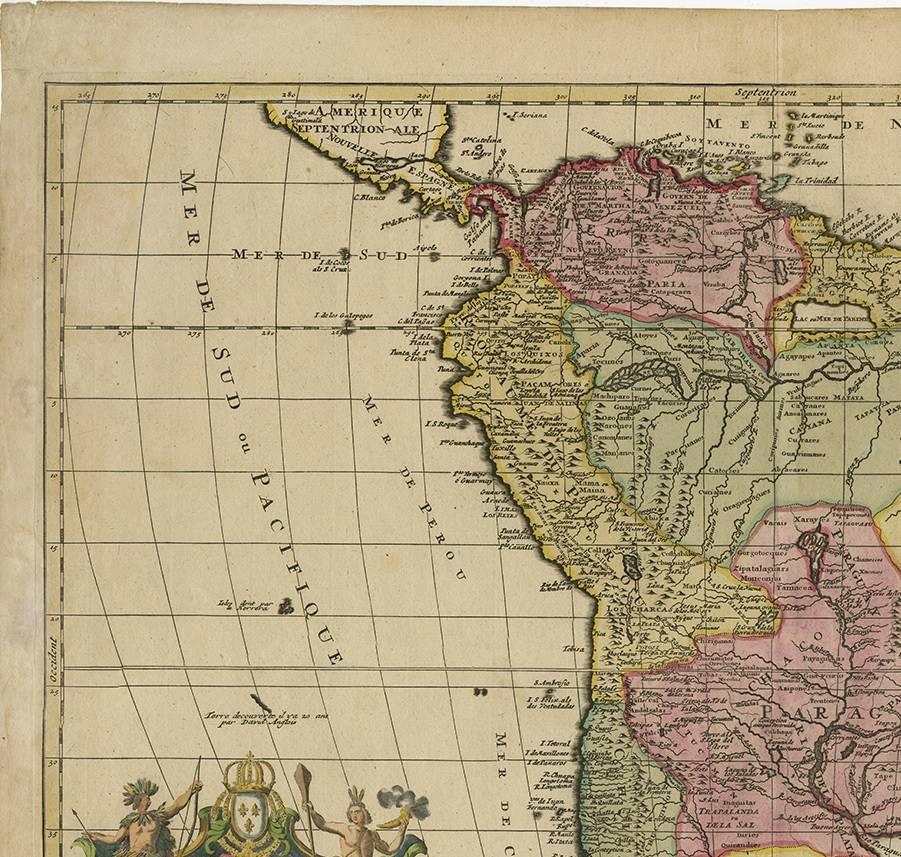 Map of South America 1792 by Elwe – Hand-Colored Antique Dutch Engraving

This striking antique map of South America, titled 