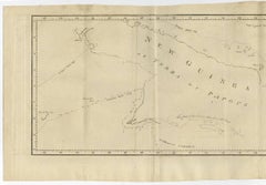 Antique Map of New Guinea and New Britain by P. Carteret, circa 1773