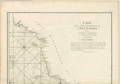 1745 Antique Coastal Map of West Sumatra by J. Mannevillette