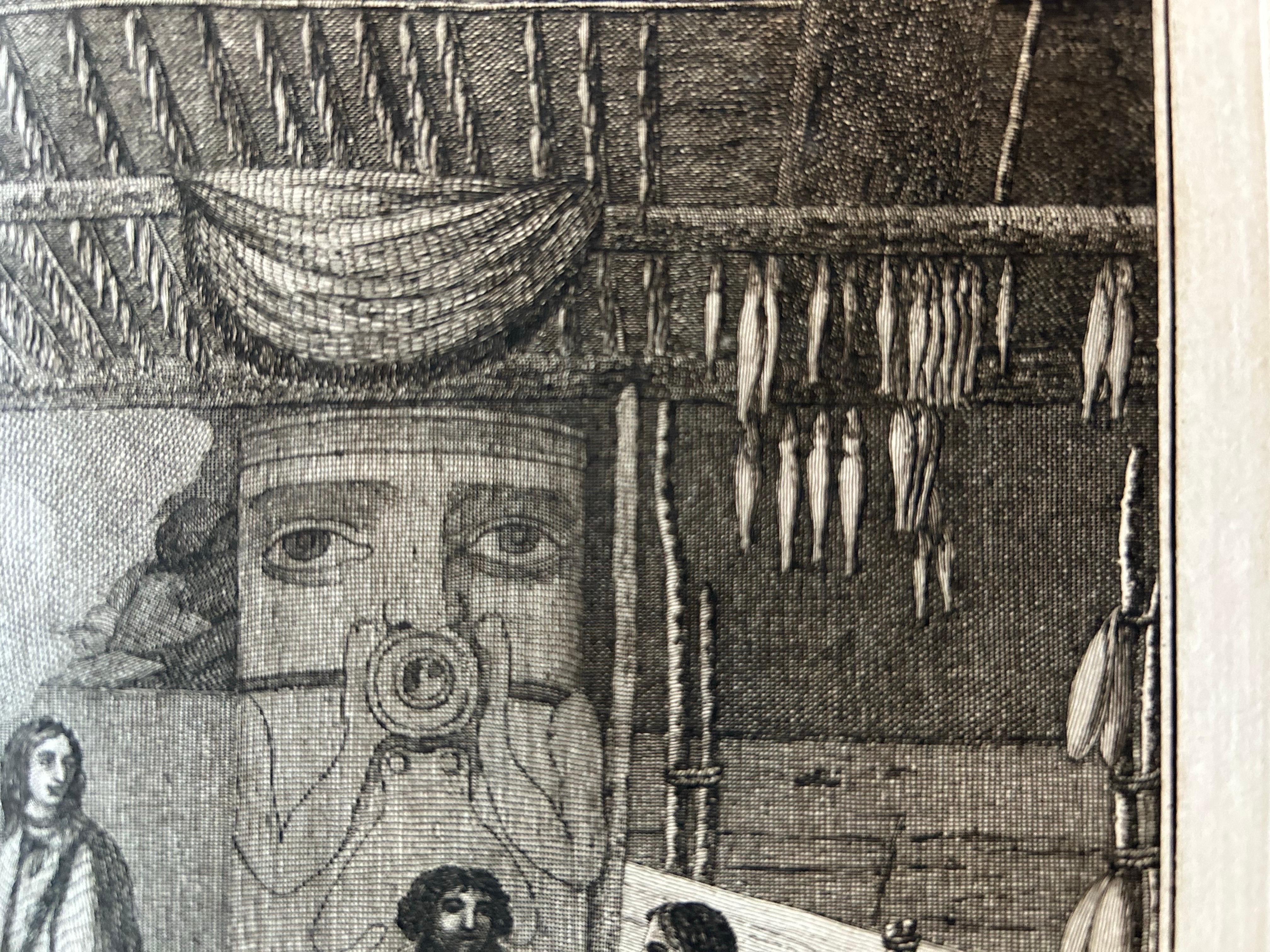Antiker Druck eines Innenraums im Nootka-Kanal, Kanada, von Cook Travels, 1803 im Angebot 1