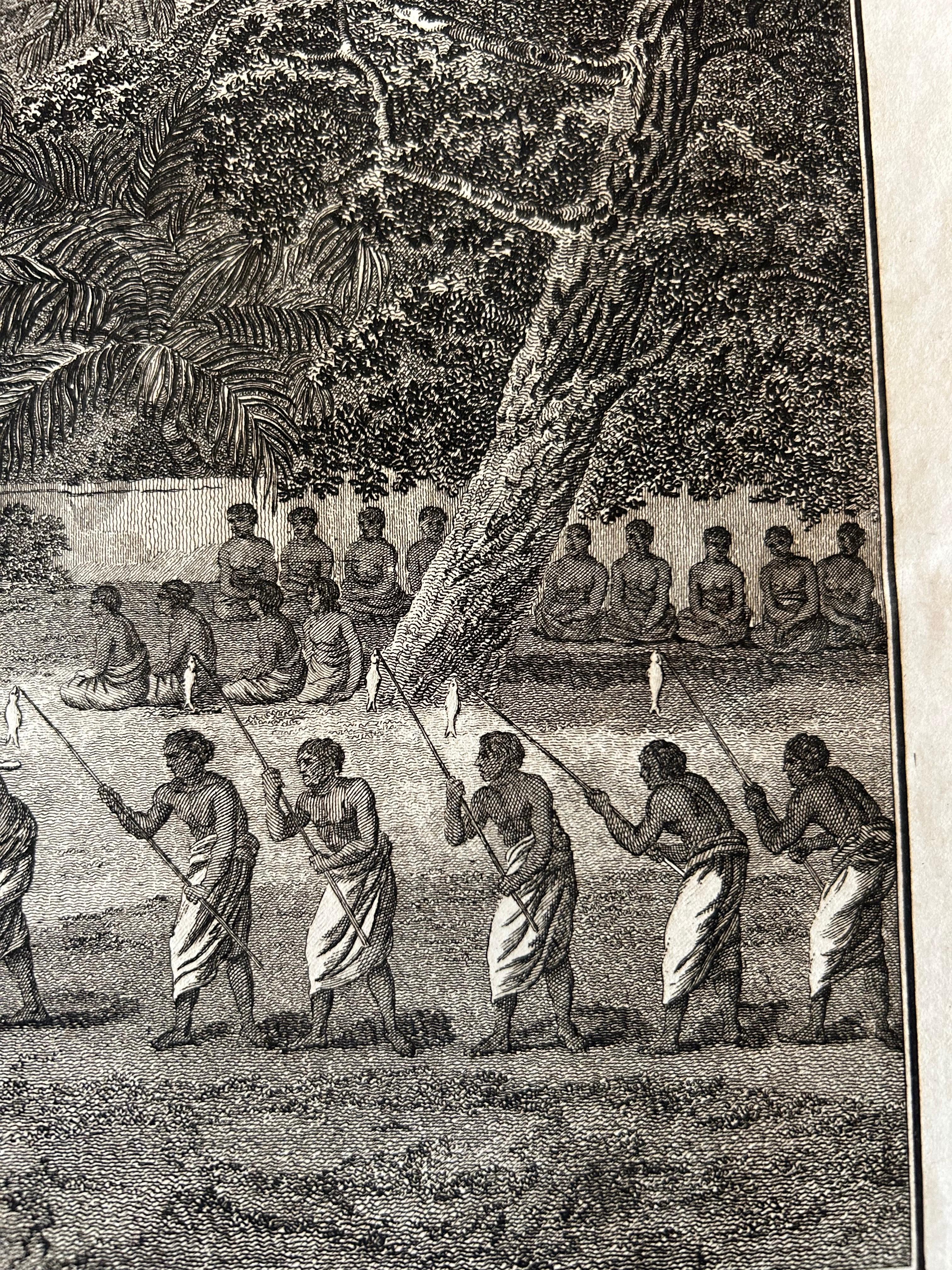 eremonie für den Sohn des Königs im Dorf Mua auf Tongatapu, Tonga, 1803 (Papier) im Angebot