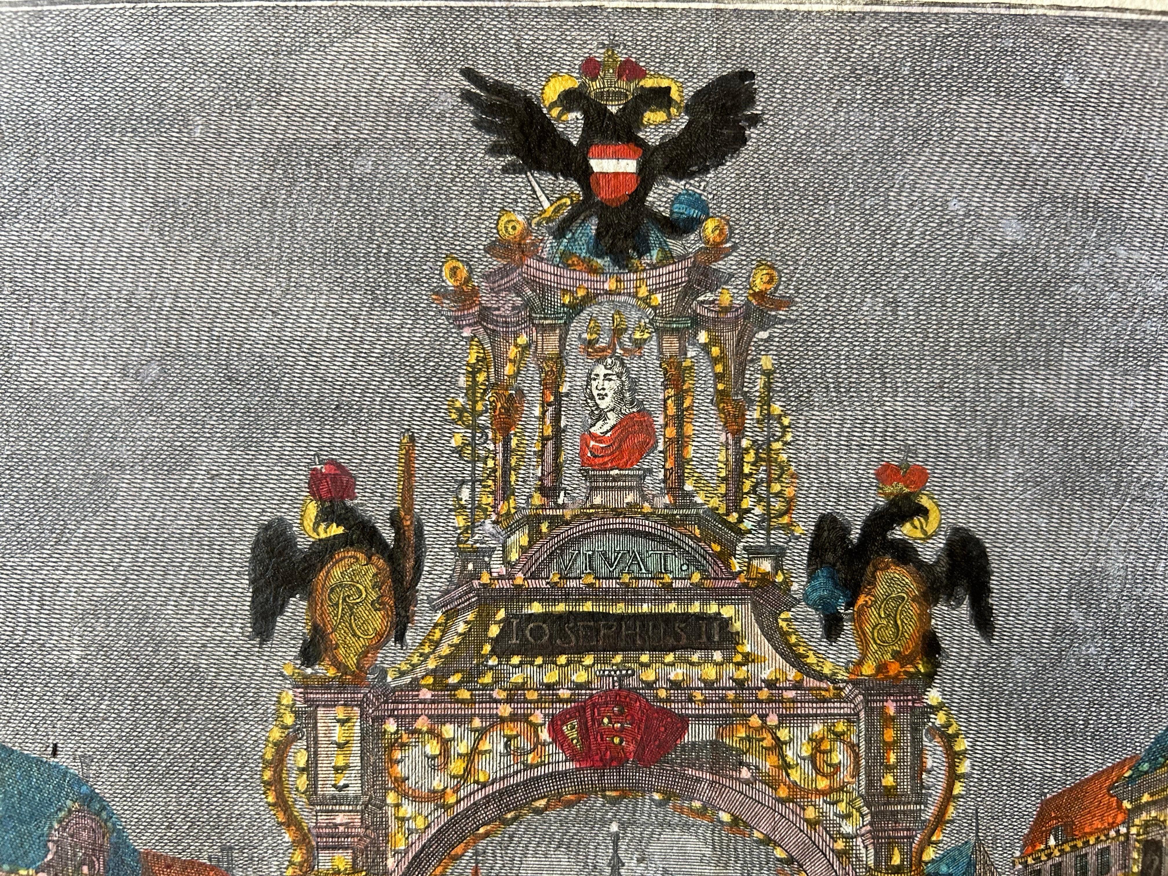 Paper Pyrotechnicae repraesentationis splendidissimae typus – Fireworks View c.1765 For Sale