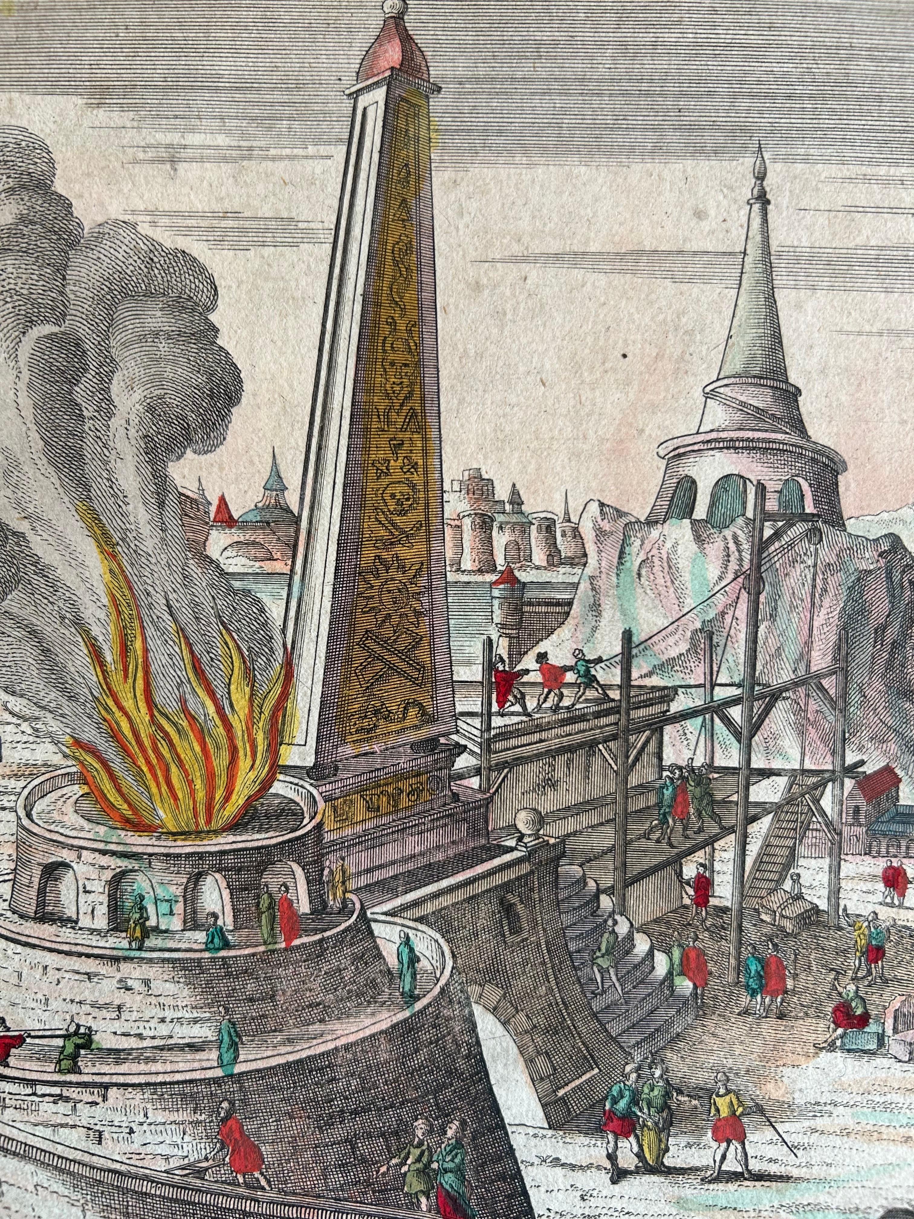 Les Pyramides de l'Égypte – Optical Print by Probst, Augsburg c.1780 For Sale 2