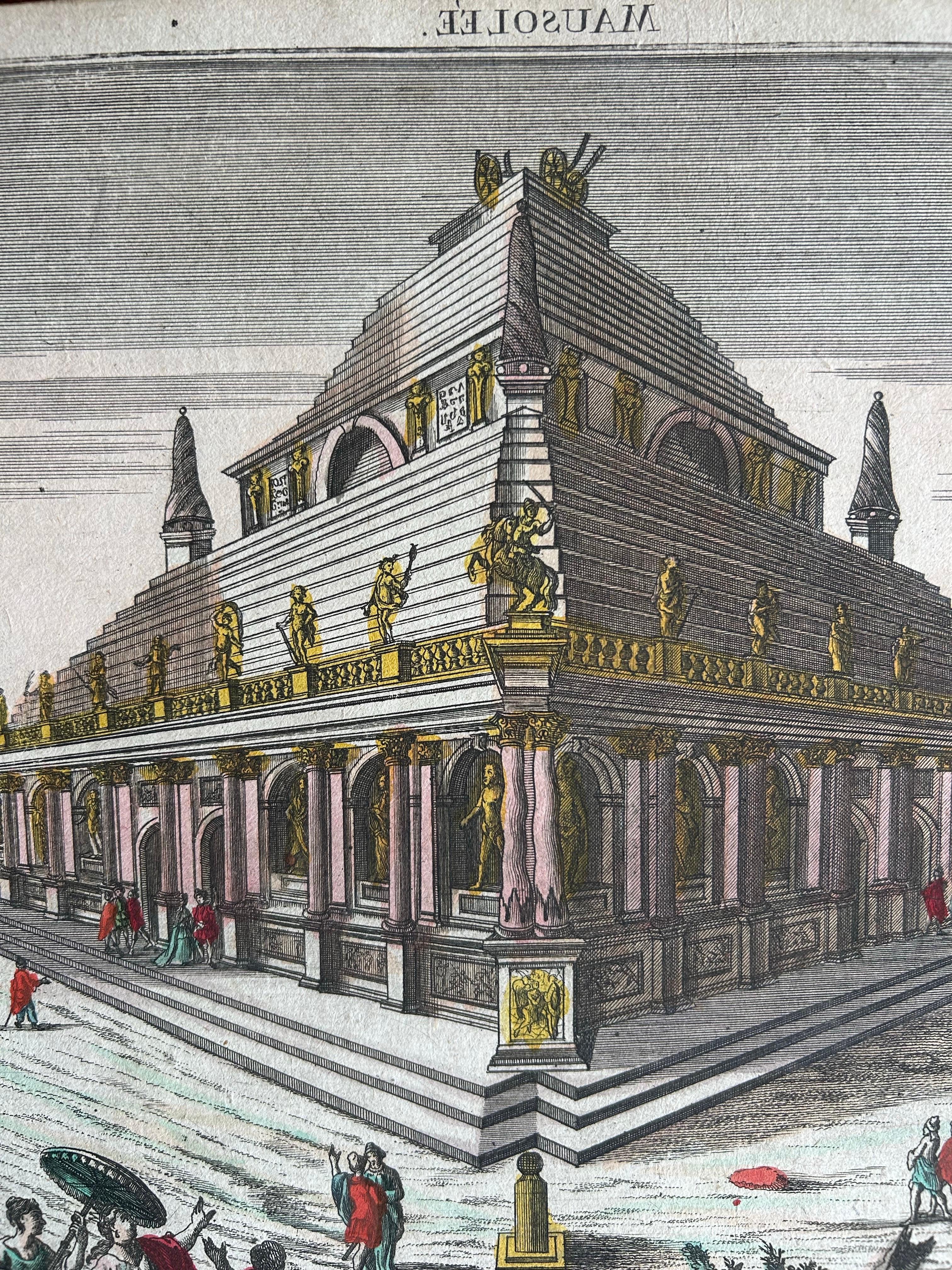 18th Century Mausolee – Mausoleum of Halicarnassus Optical Print by Probst c.1780 For Sale