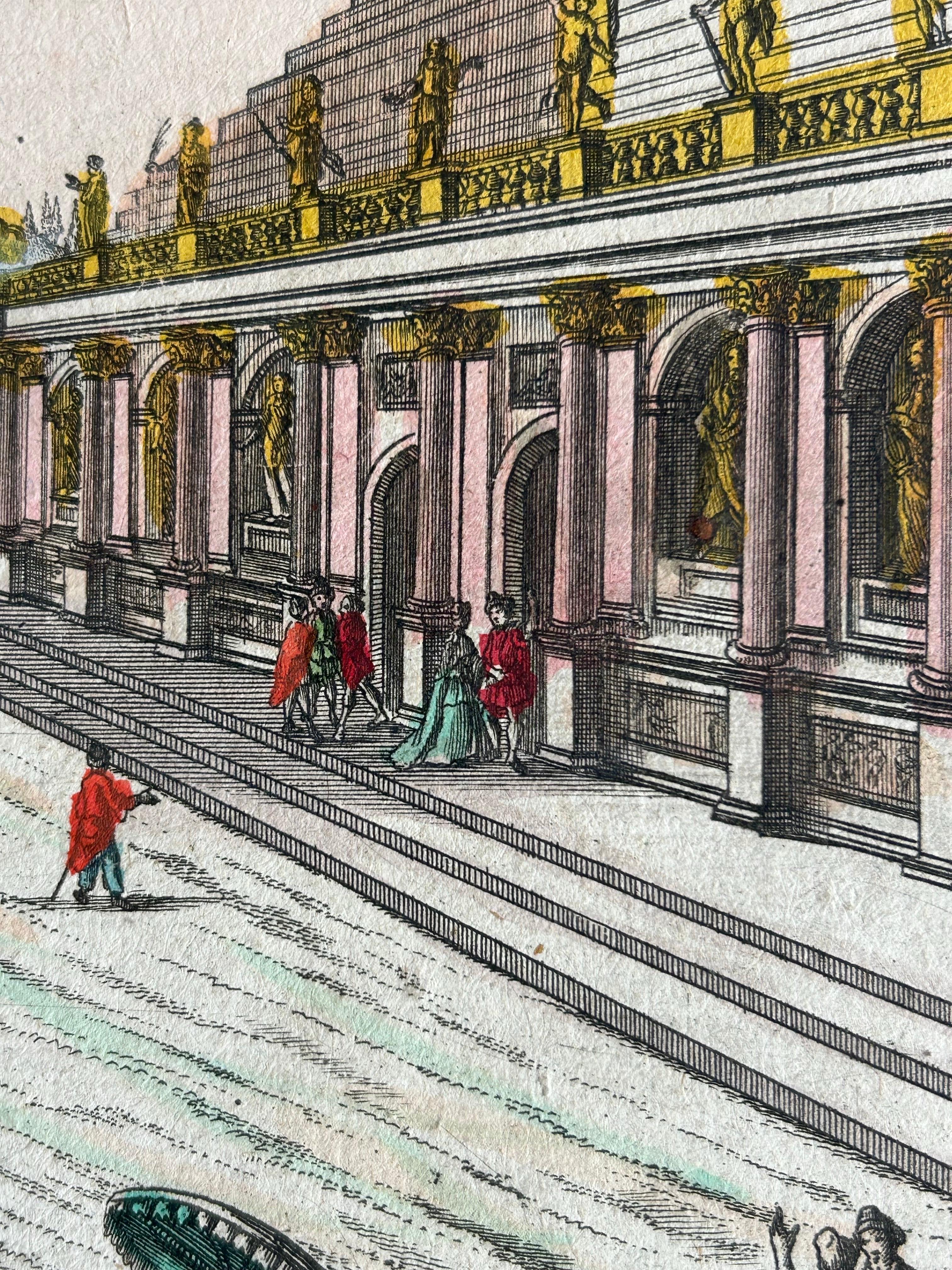 Paper Mausolee – Mausoleum of Halicarnassus Optical Print by Probst c.1780 For Sale