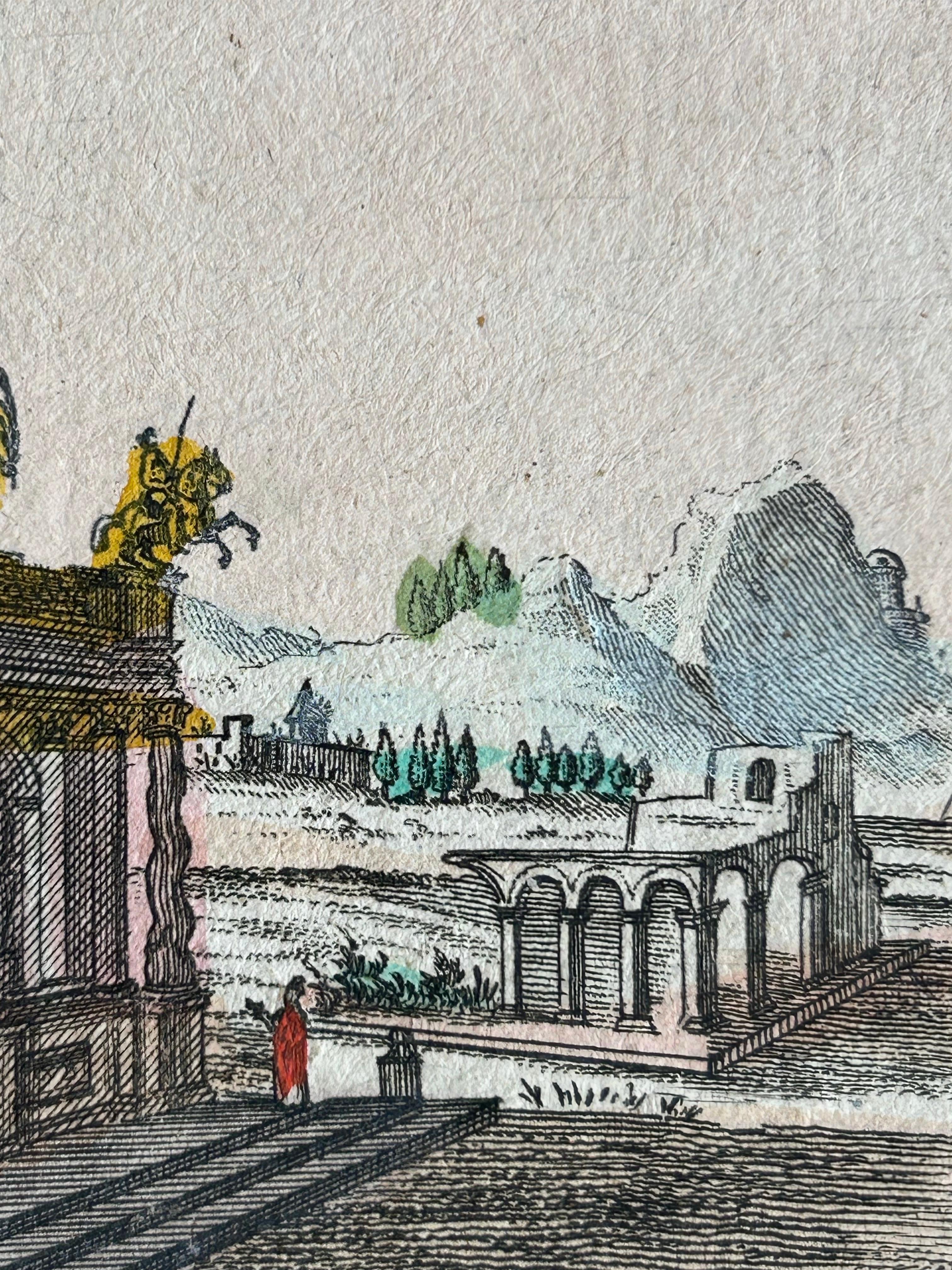 German Mausolee – Mausoleum of Halicarnassus Optical Print by Probst c.1780 For Sale