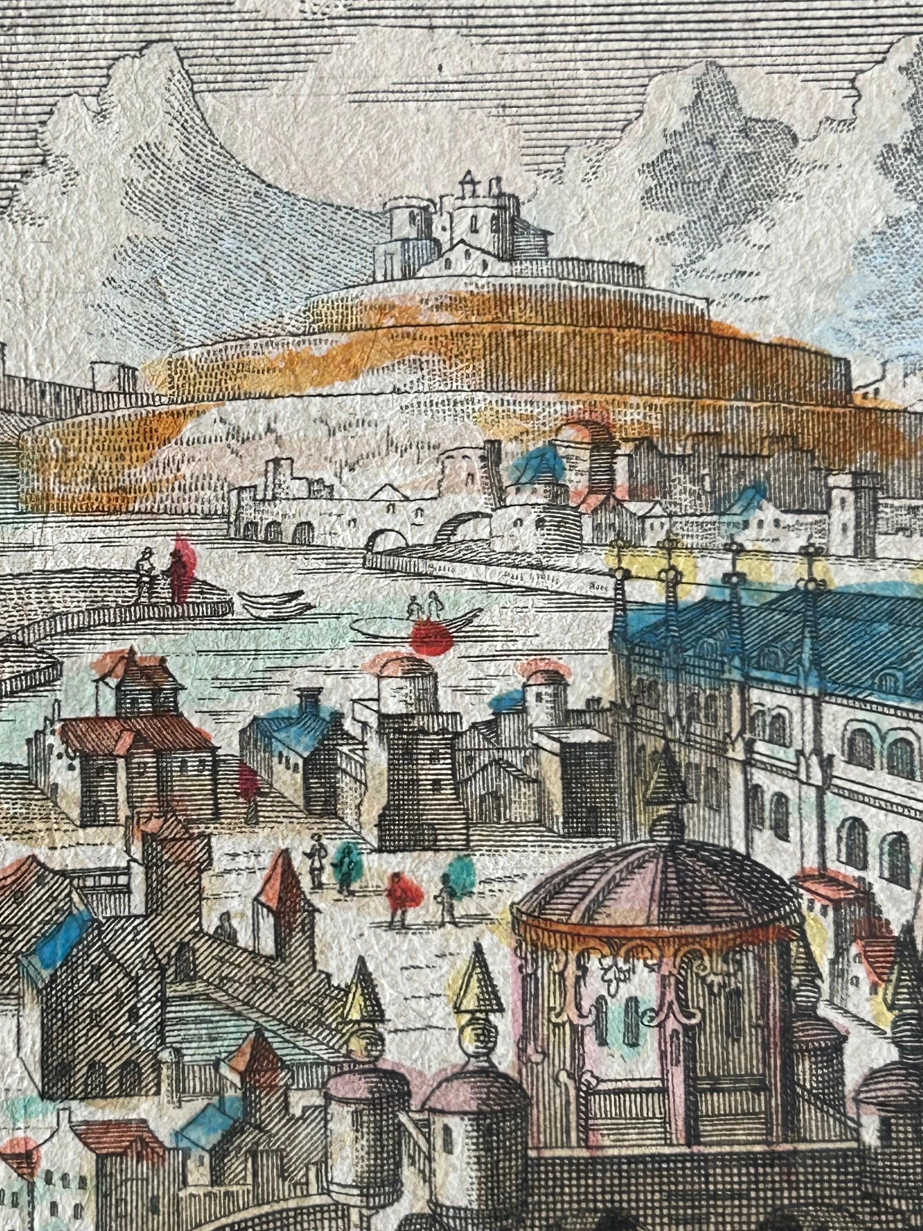 Les Murailles de Babylone – Vue d’Optique of Ancient Babylon by Probst c.1760 For Sale 2