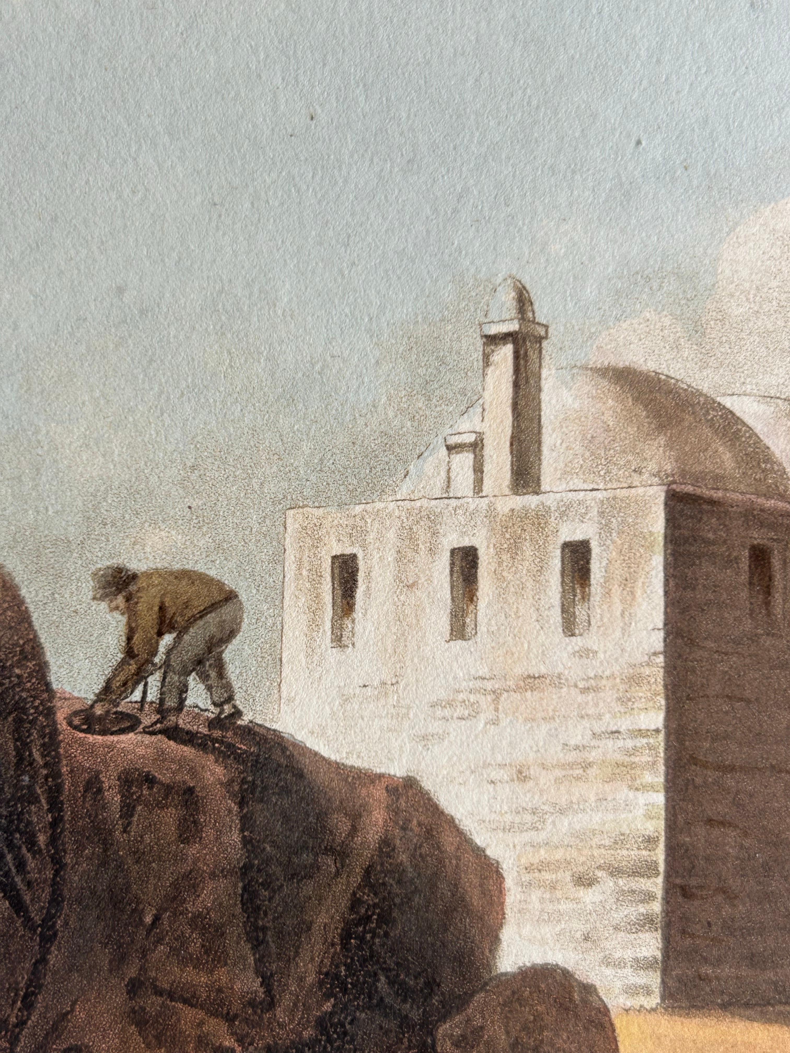 Early 19th Century Joseph's Pit and Well – Aquatint of Jubb Yussef in Israel, 1803 For Sale