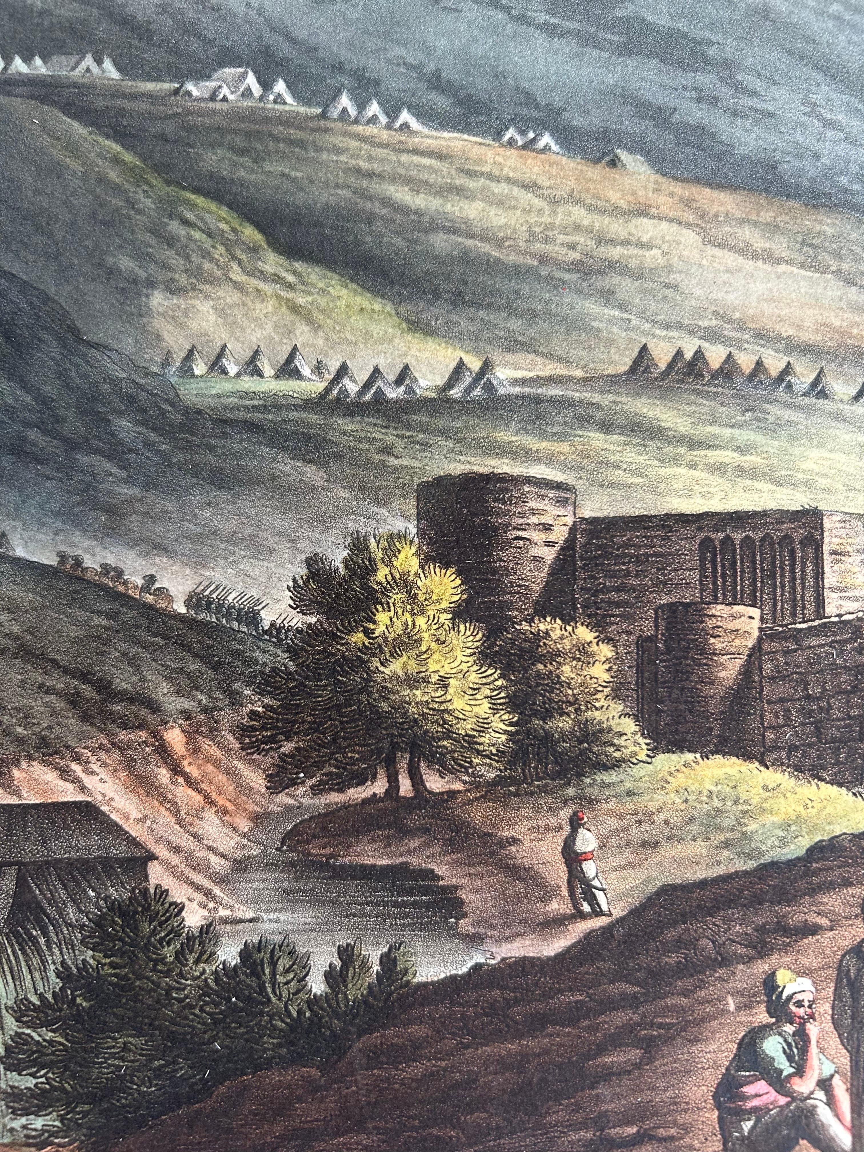 Early 19th Century Jacob’s Bridge – Aquatint View of Syria & Holy Land by Spilsbury, 1803 For Sale
