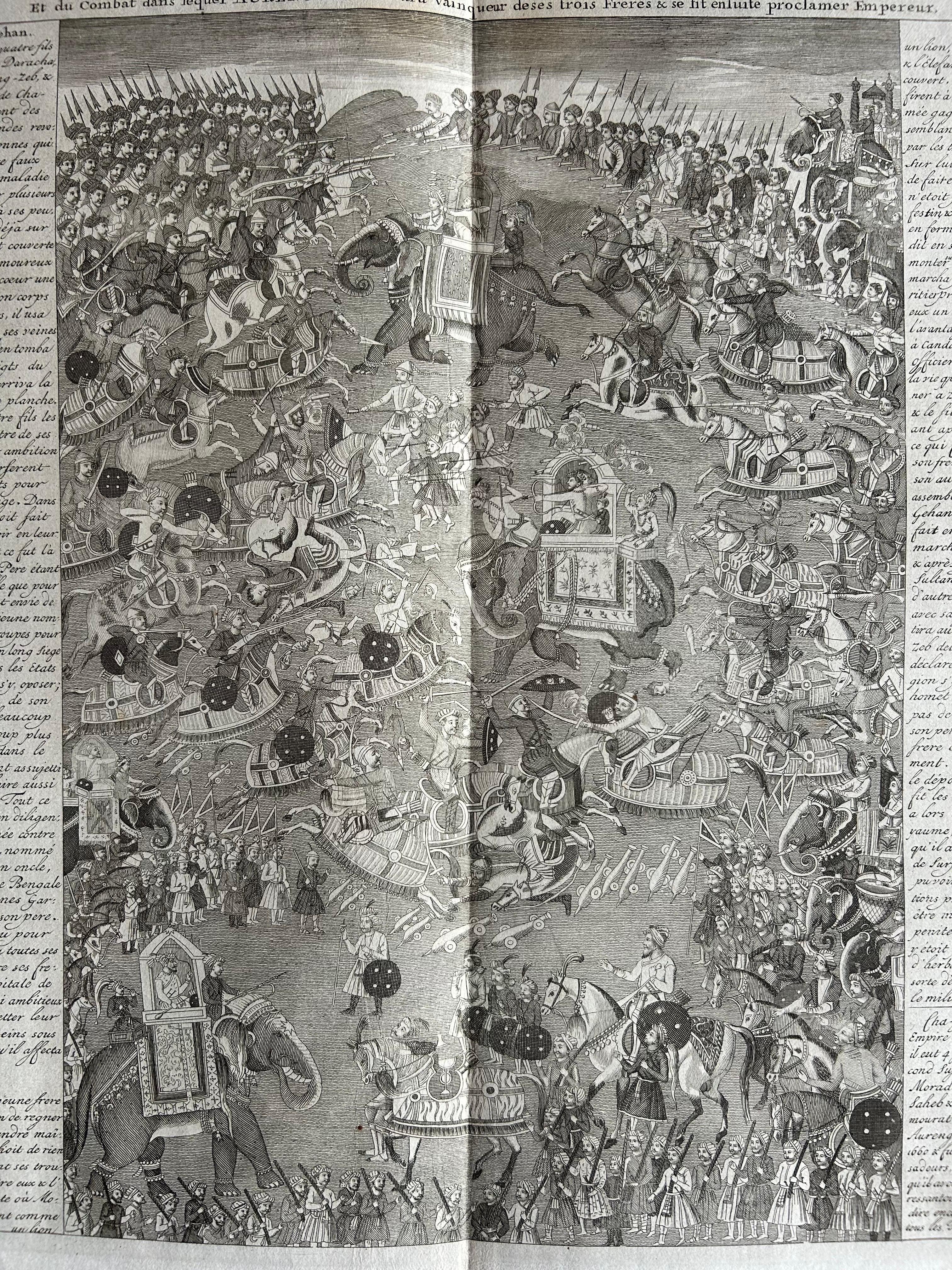 Mughal Princes’ Revolt – Battle Engraving by Chatelain, Atlas Historique 1718 For Sale 2