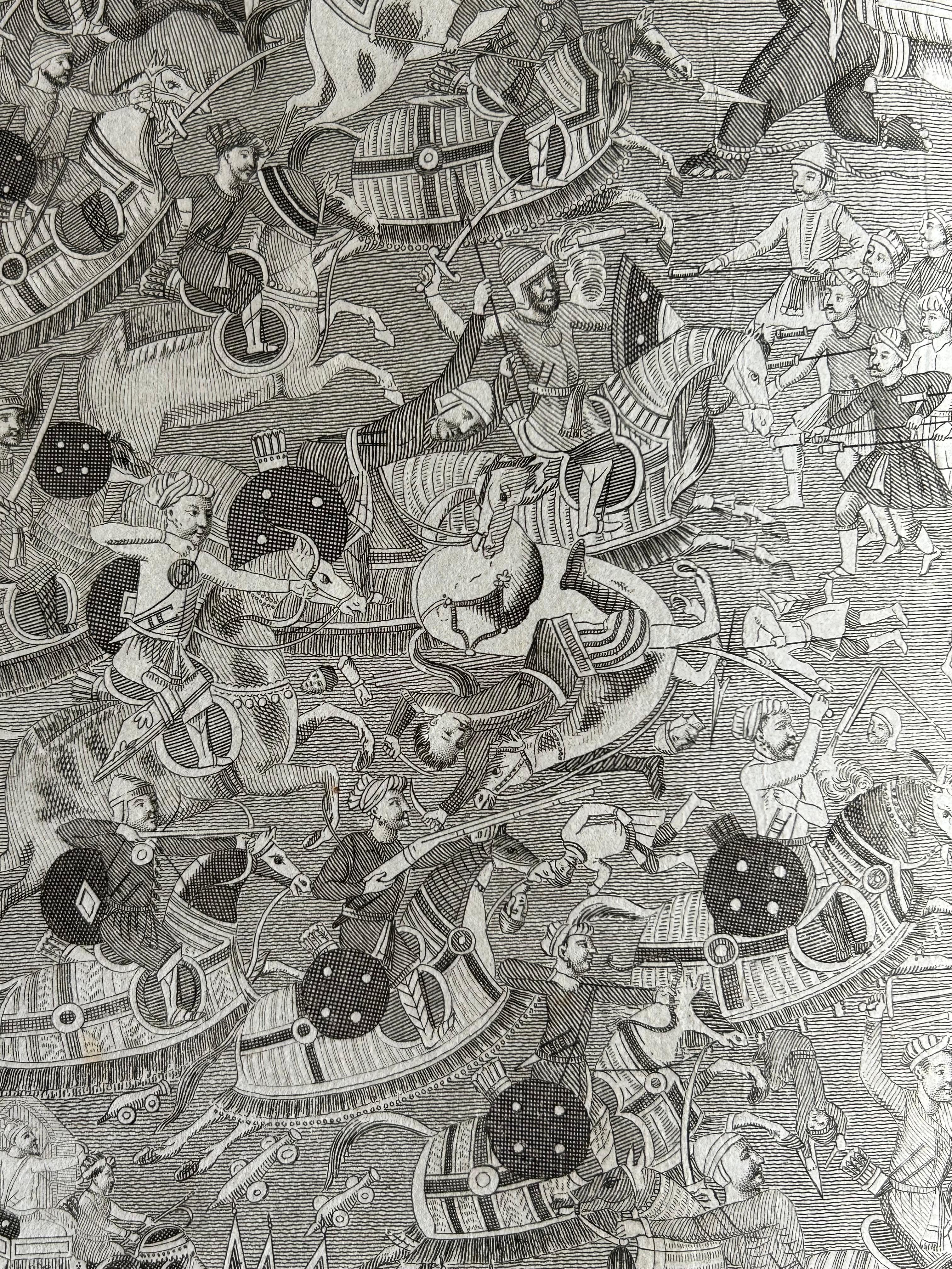 Mughal Princes’ Revolt – Battle Engraving by Chatelain, Atlas Historique 1718 For Sale 4