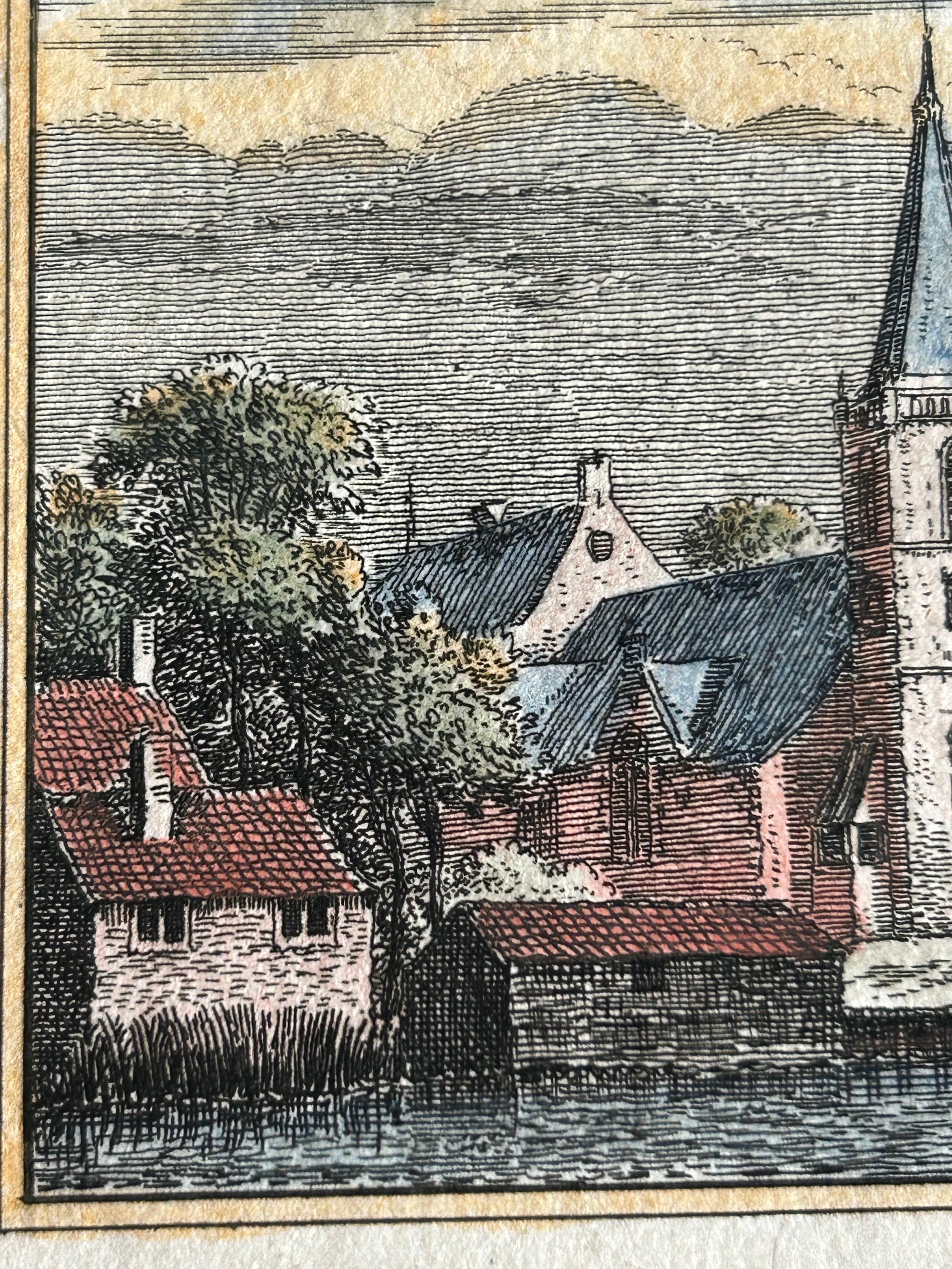 Ouderkerk aan den Amstel – Antique Dutch View Print by Rademaker, Le Long, 1732

This charming antique print titled Ouderkerk aan den Amstel 1670 shows a picturesque view of the town of Ouderkerk, near Amsterdam, as it appeared in the 17th century.