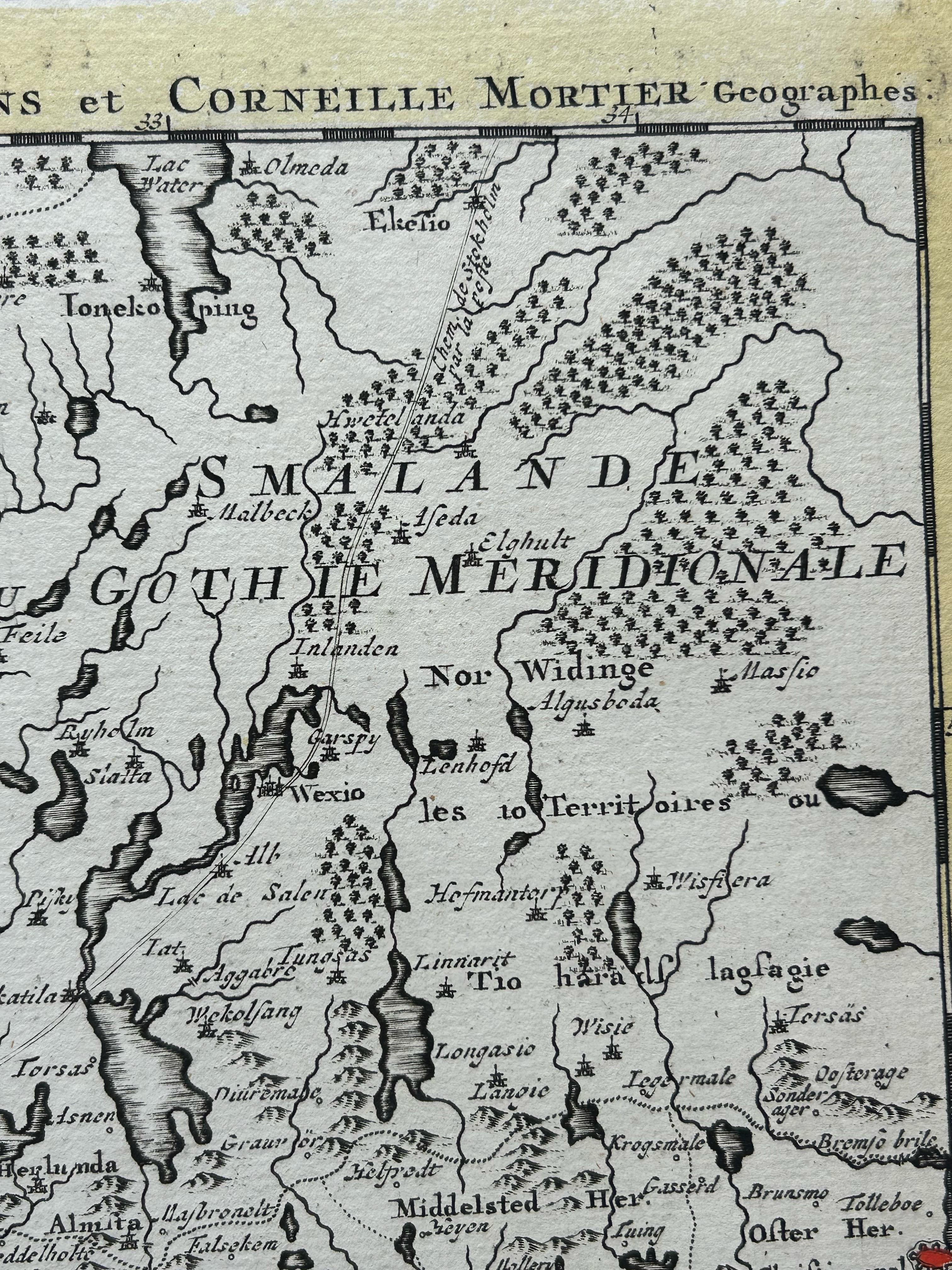 Carta geografica antica della Danimarca di Covens & Mortier, 1730 in vendita 2