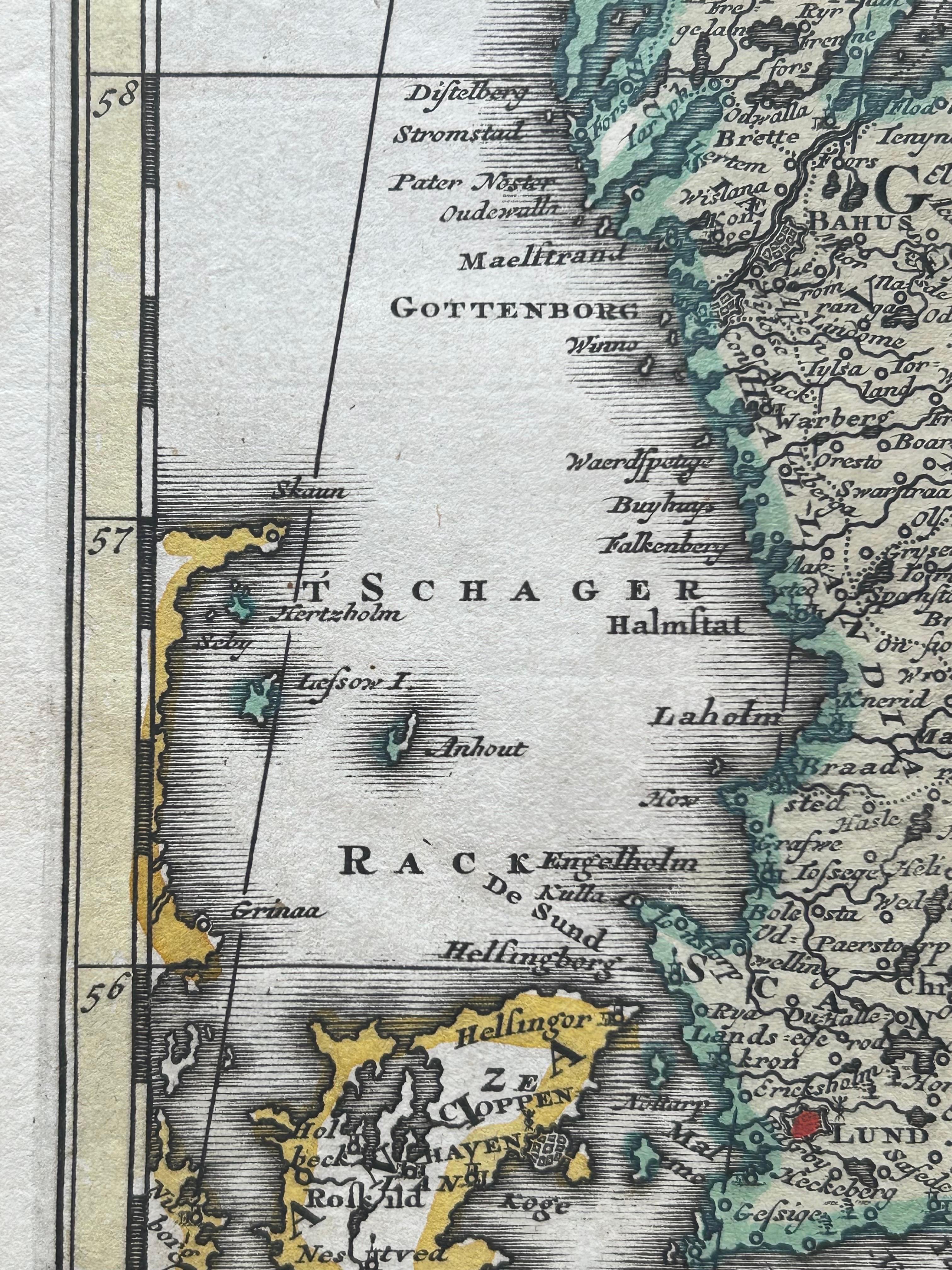 Dutch Scandinavia & Baltic Map – Antique by G. & L. Valk, incl. Sweden, Finland, c1700 For Sale