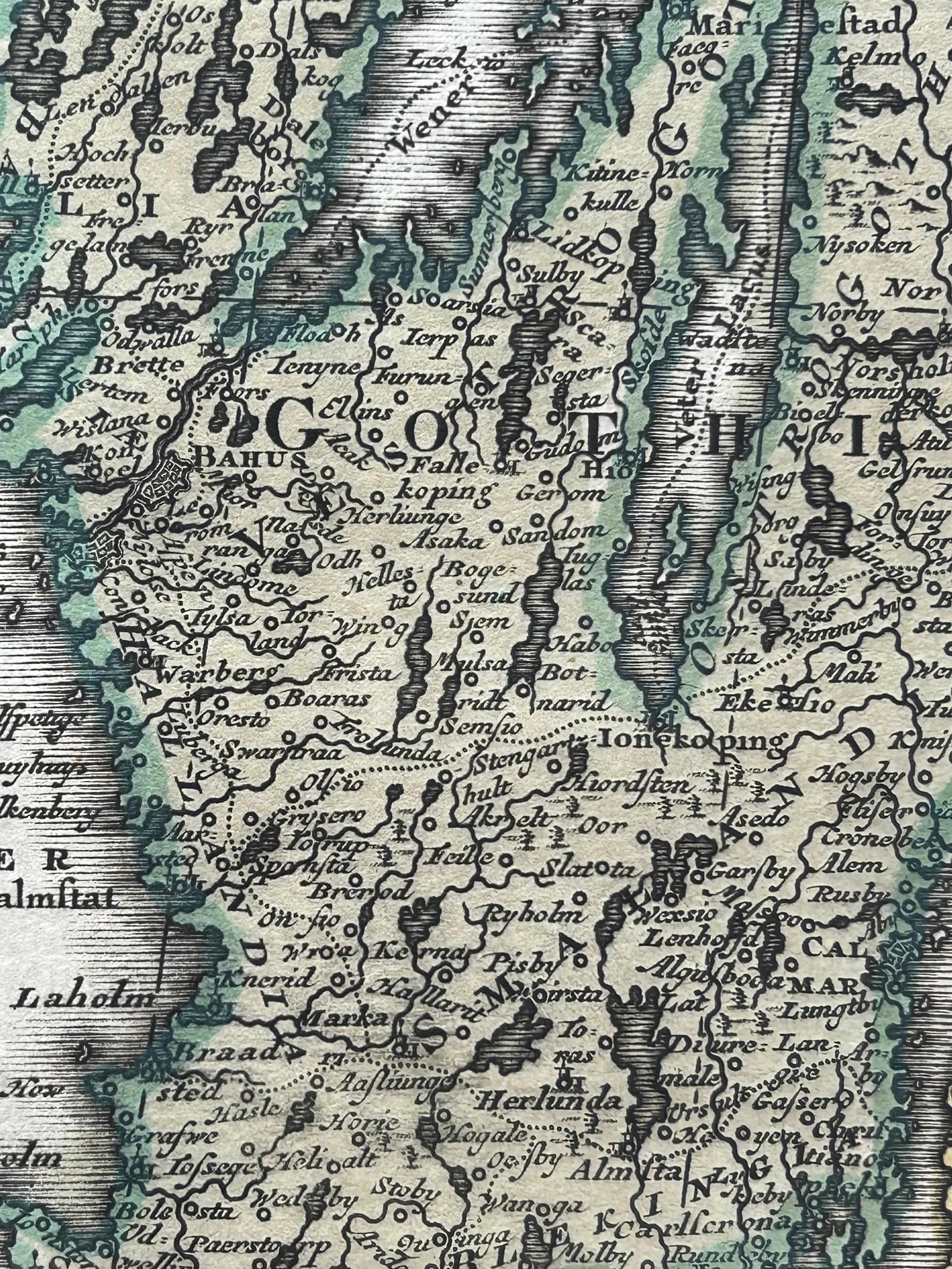 Engraved Scandinavia & Baltic Map – Antique by G. & L. Valk, incl. Sweden, Finland, c1700 For Sale