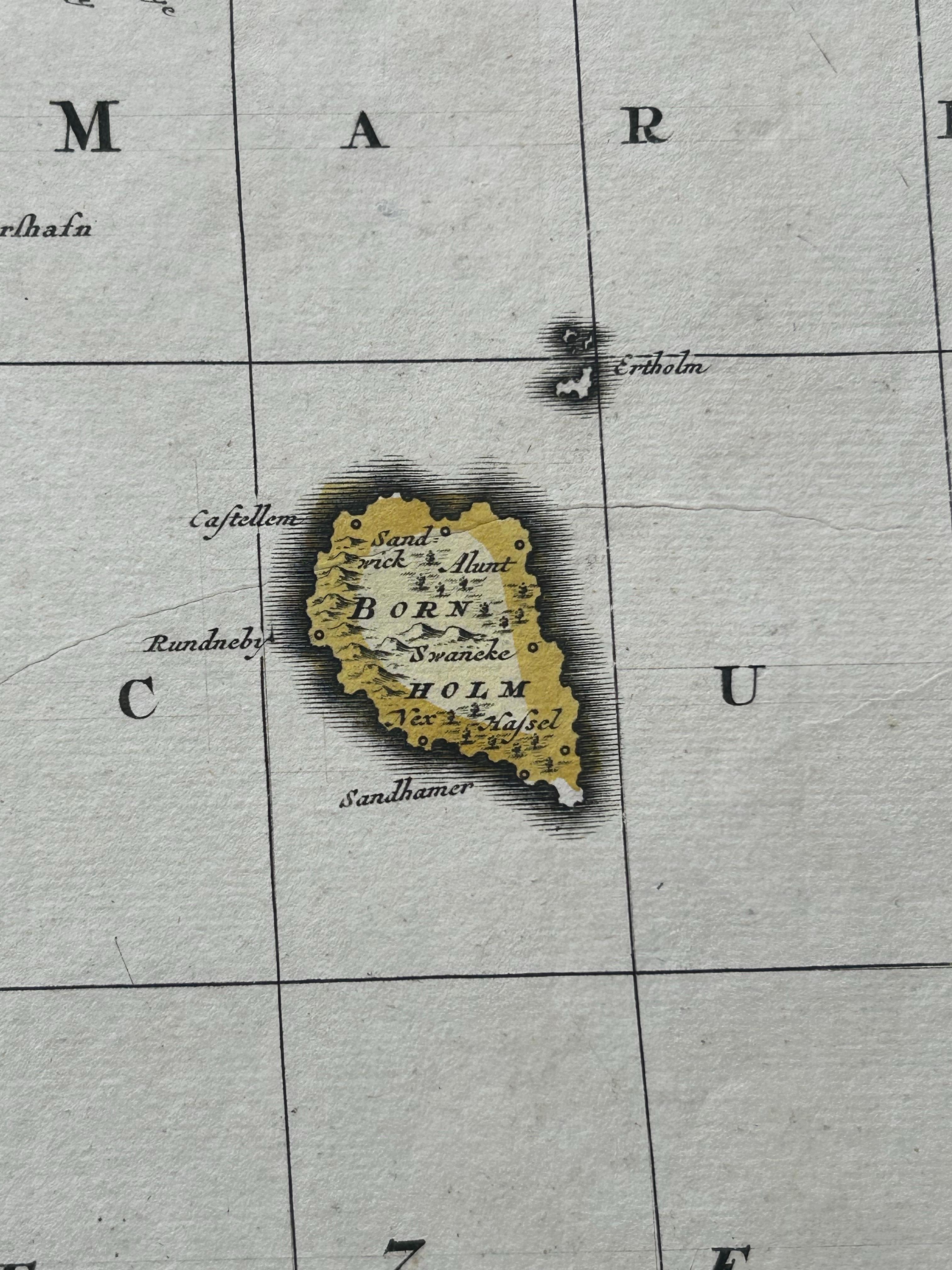 Paper Map of Denmark Divided into Dioceses – G. & L. Valk, ca. 1690 For Sale