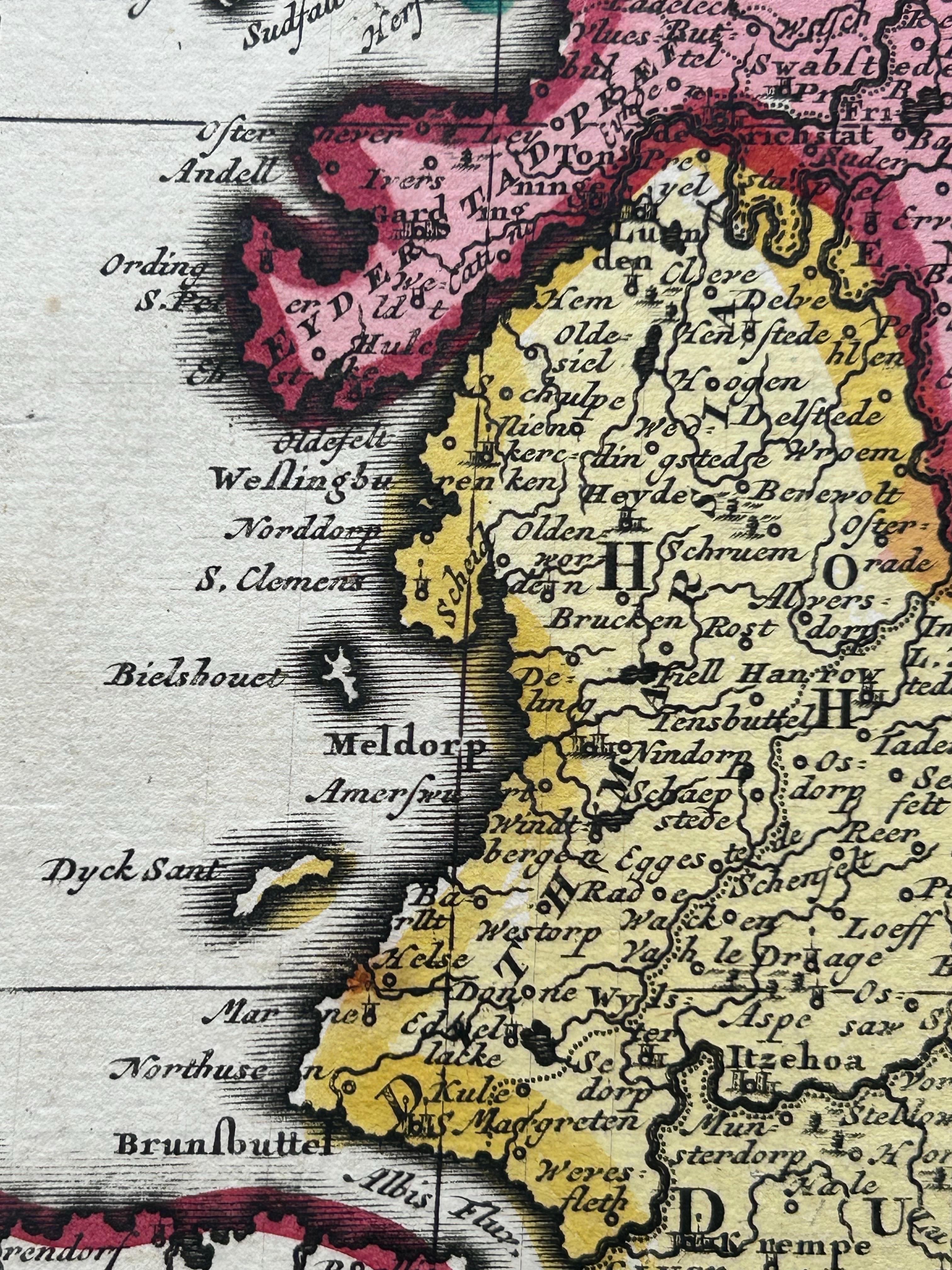 Map of Denmark Divided into Dioceses – G. & L. Valk, ca. 1690 For Sale 2