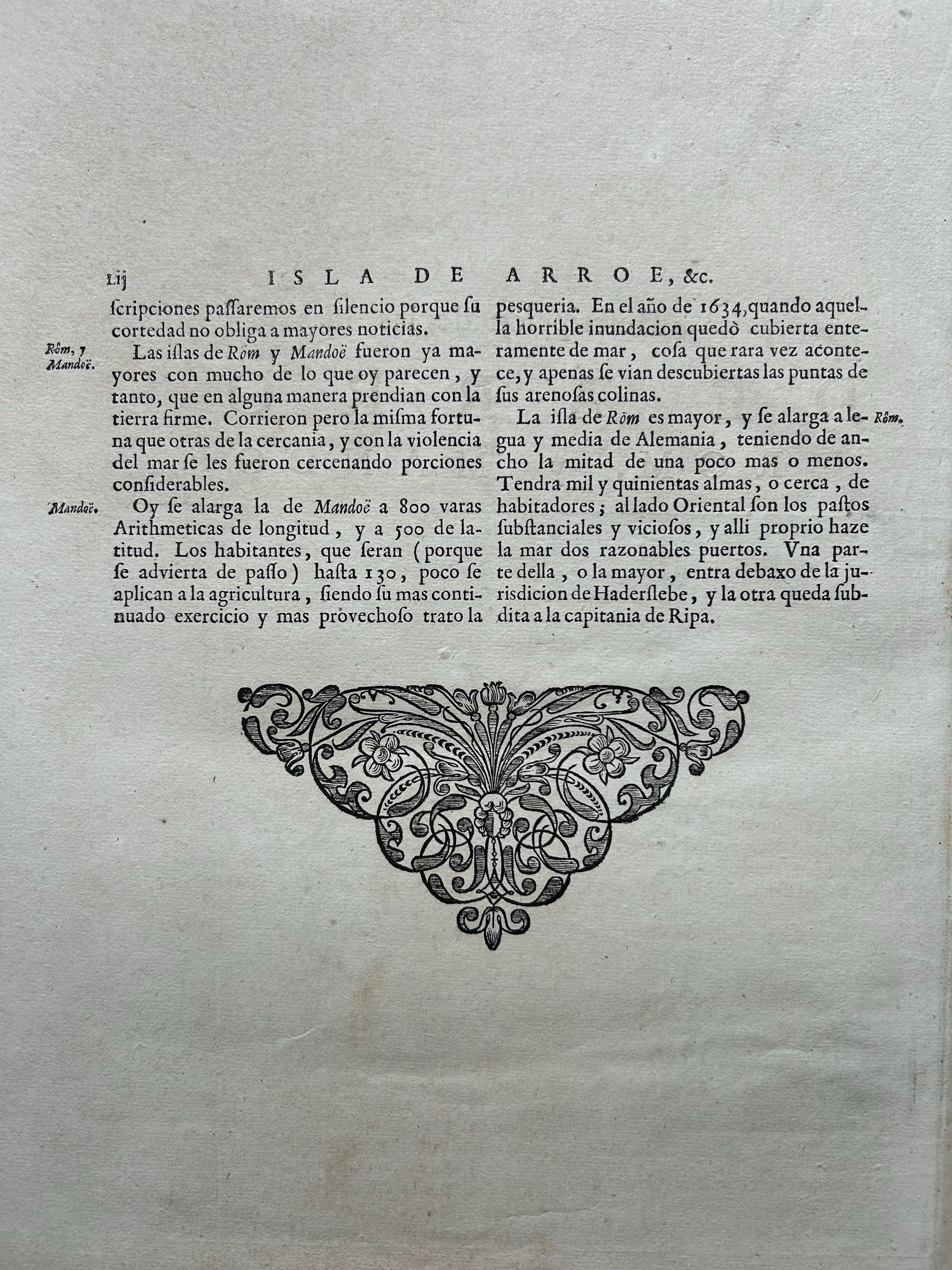 Antique Map of Ærø, Denmark – 'Aroe Insulae' from Blaeu’s Spanish Atlas, c.1665 For Sale 2