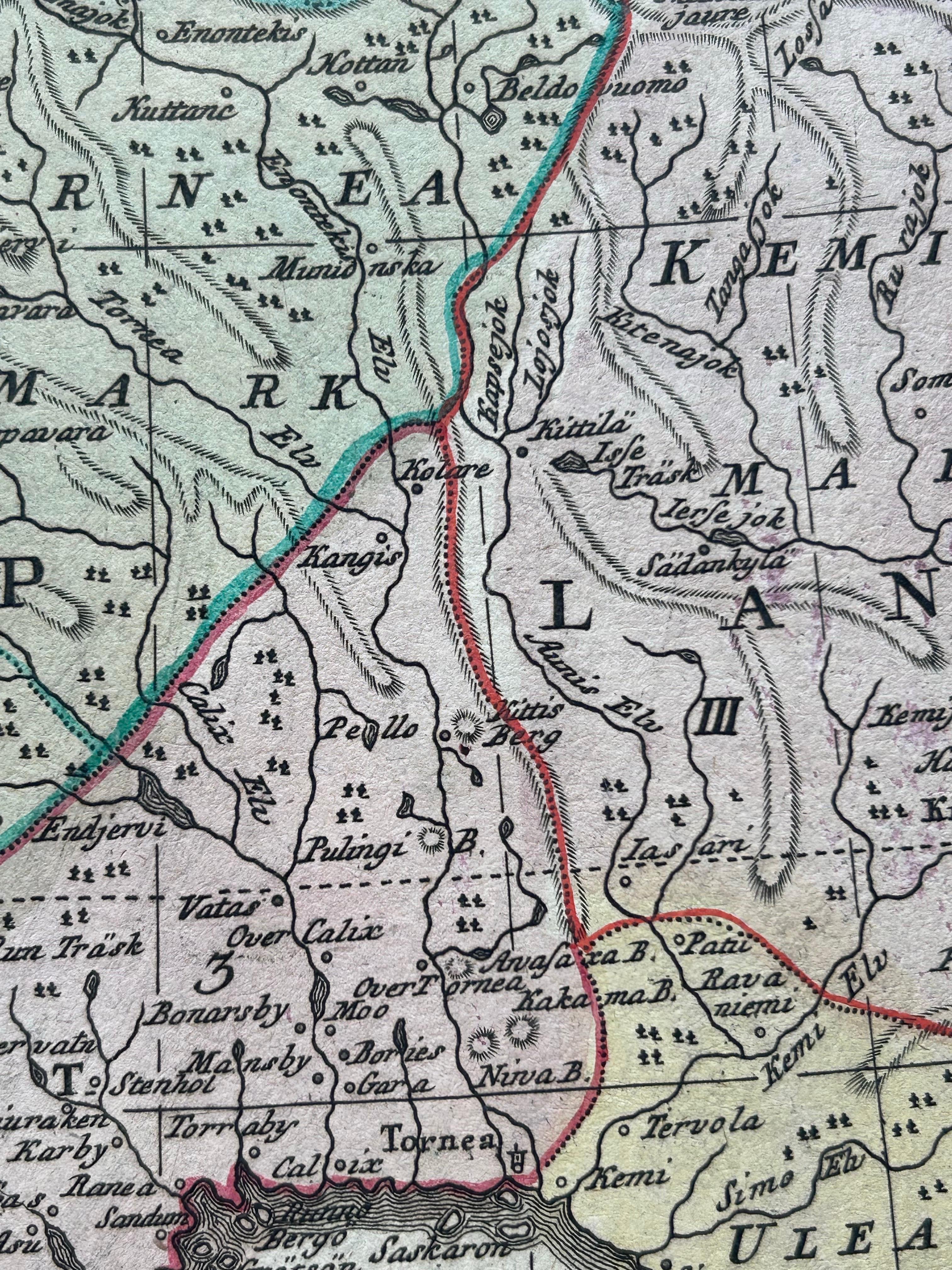 German Sweden and Scandinavia – Antique Map by F.L. Güssefeld, Homann Heirs, c.1793s For Sale
