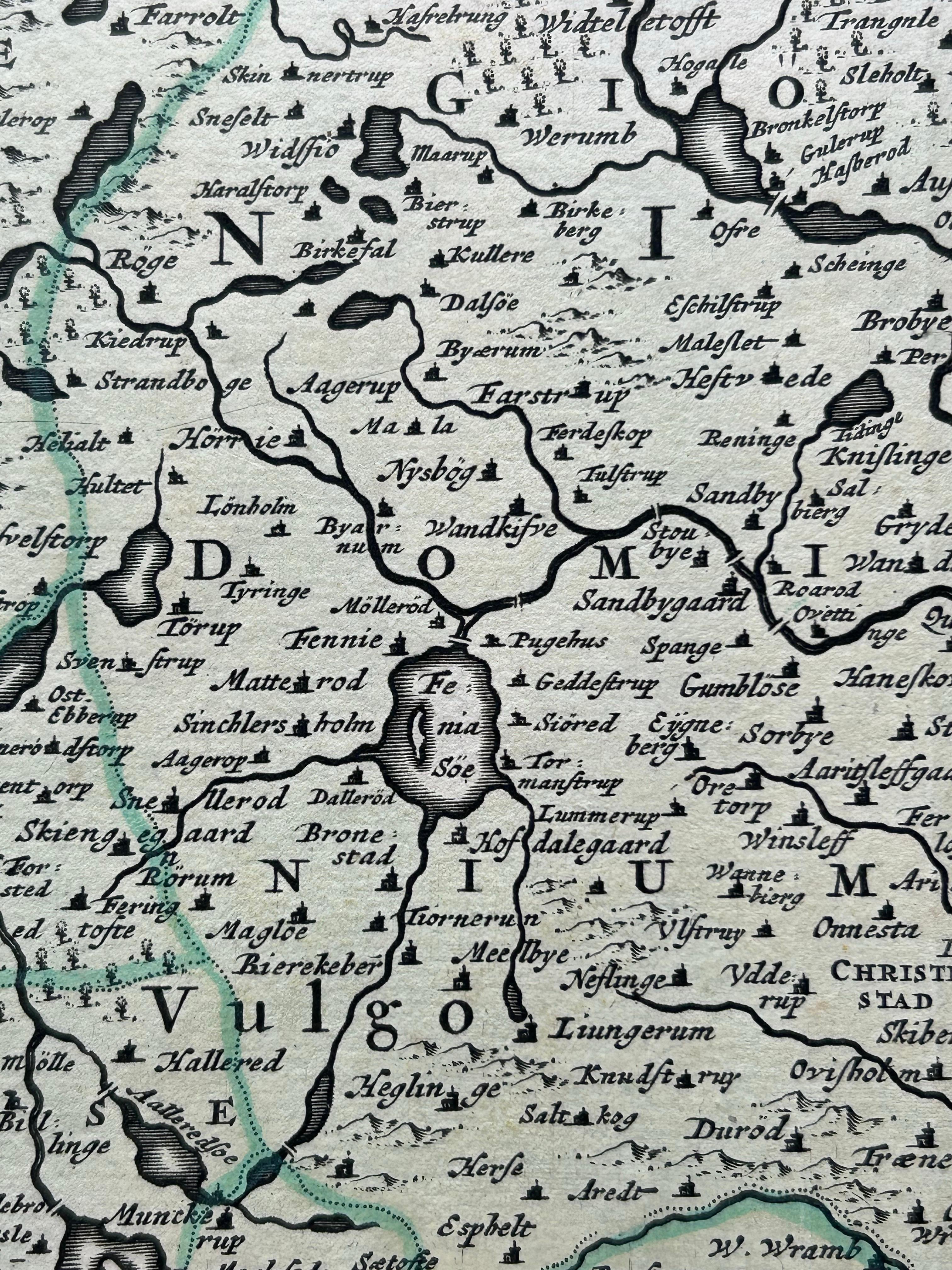 South Sweden Map with Inset of Halmstad – Antique Map by Frederik de Wit, c.1680 For Sale 5