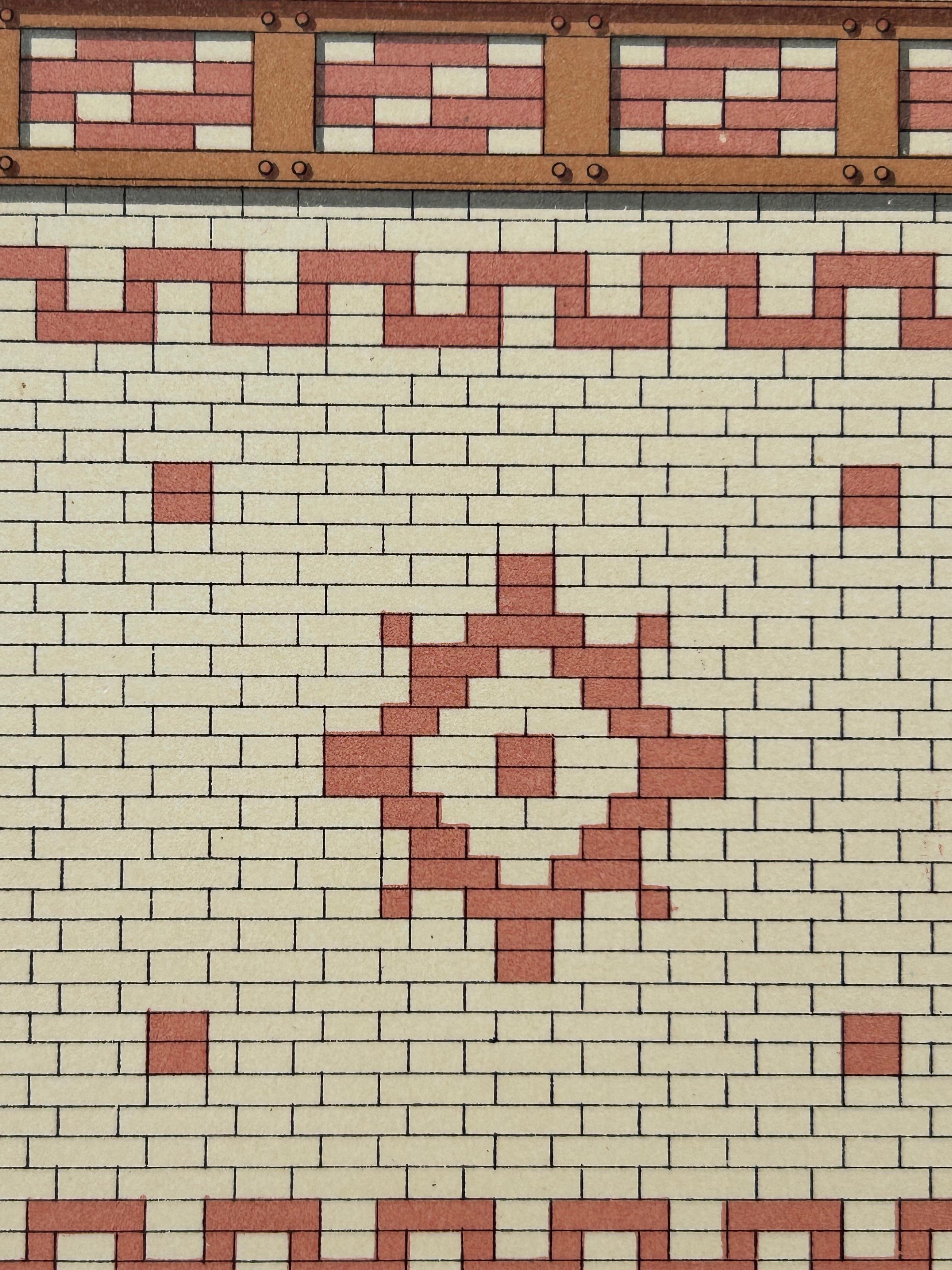 1889 Decorative Brickwork Patterns – Gallerie des Machines, Chabat c.1900 For Sale 1