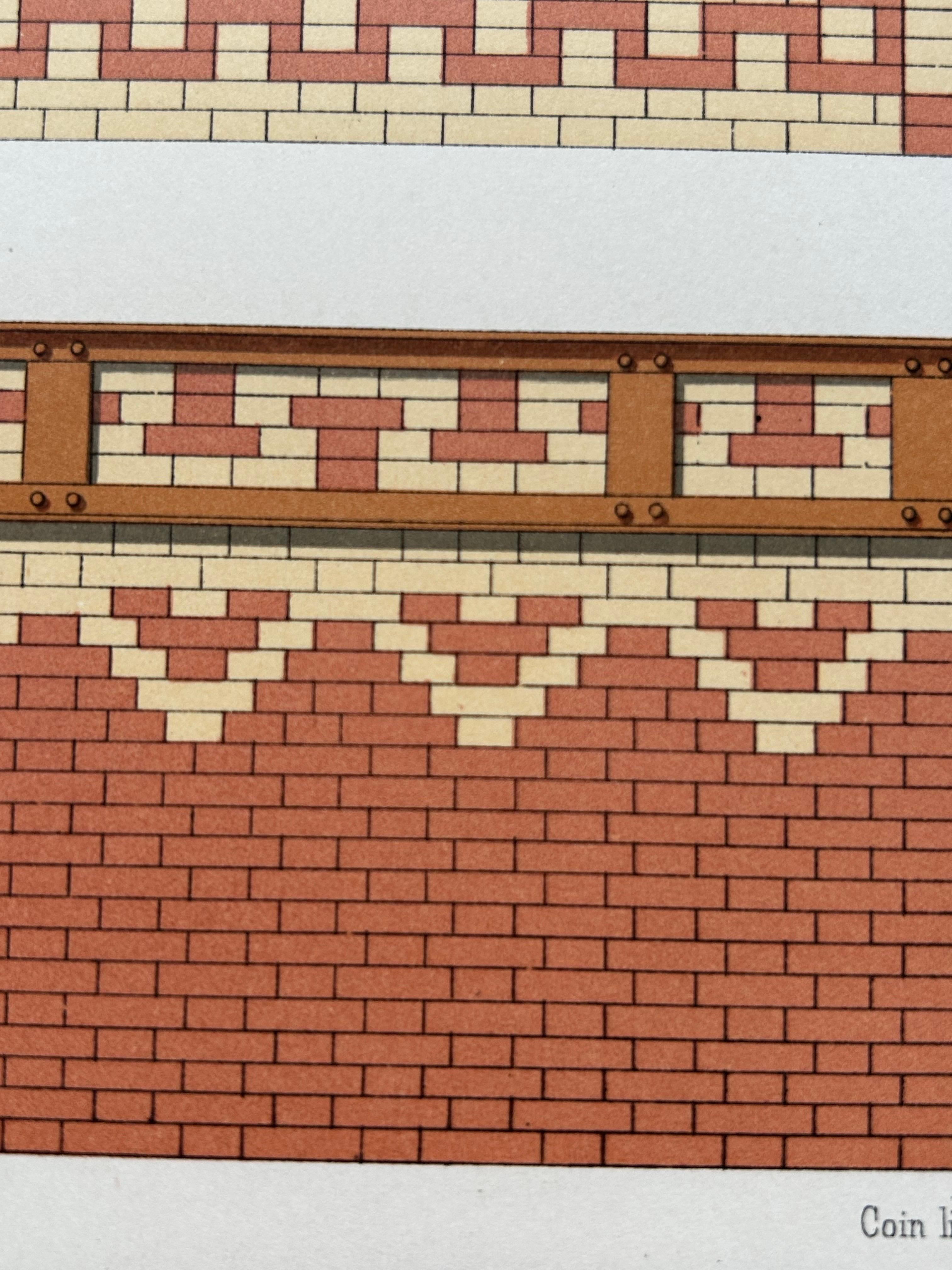 1889 Decorative Brickwork Patterns – Gallerie des Machines, Chabat c.1900 For Sale 2
