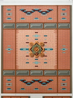 Dome Brickwork Design from Paris Expo – Architectural Print by Chabat, c.1900