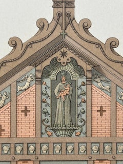 Antique French Print – Maison au Bord de la Mer Architecture by Hügelin, c.1900