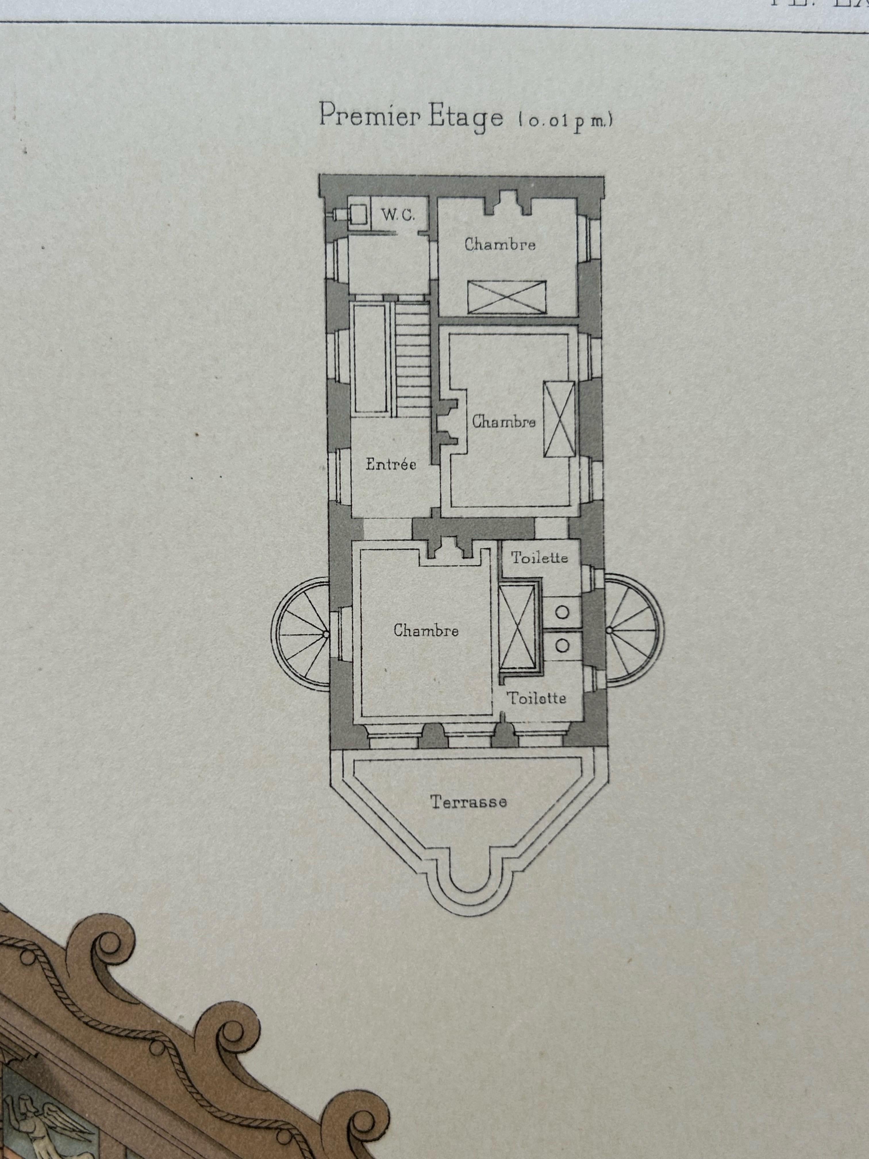 Pl. LXXVII Maison au Bord de la Mer, Chabat, C.1900 en venta 3