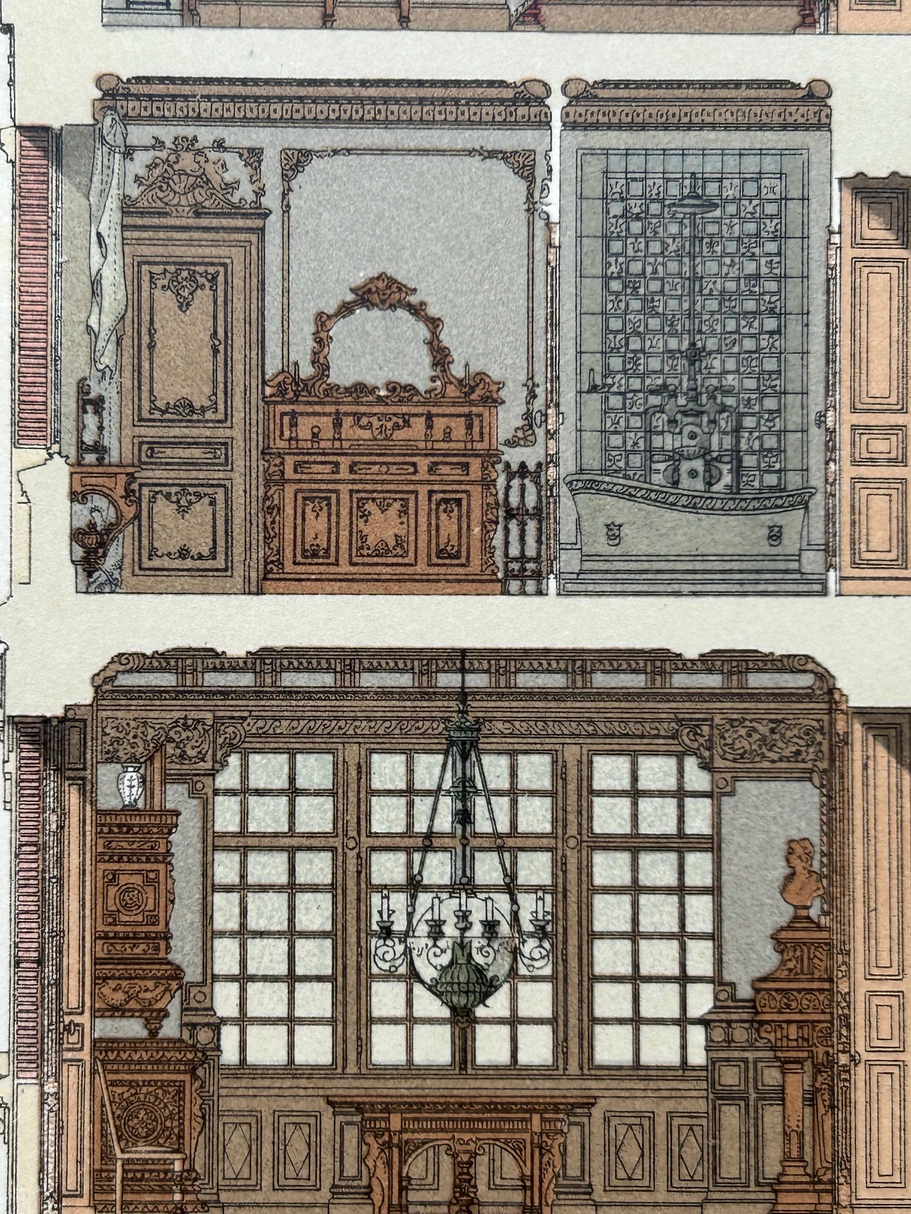Pl. XLVII Maison de Campagne, Chabat, um 1900 im Angebot 1