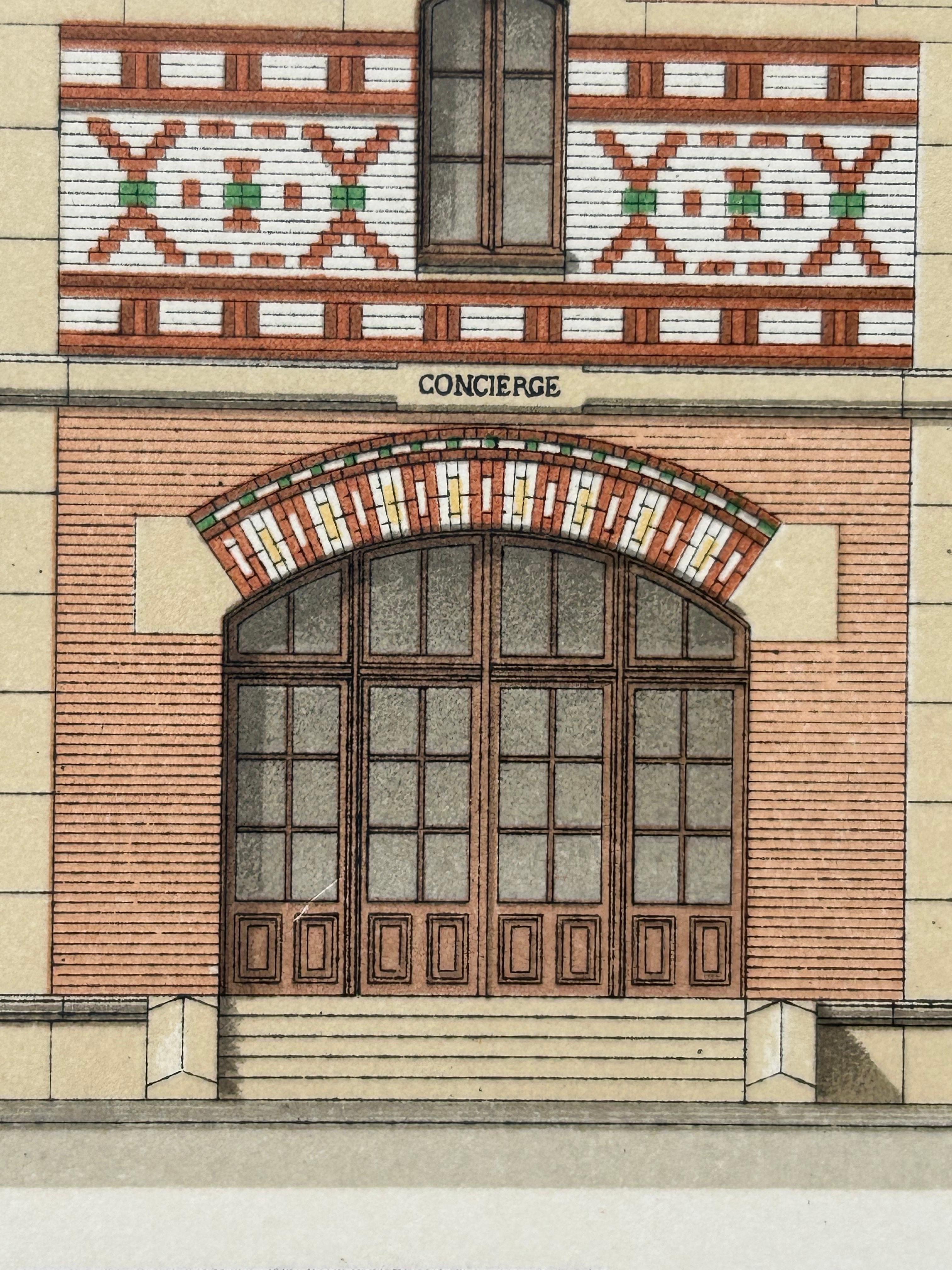 Stampa francese del Pavillon du Concierge, Chabat, 1900 ca. in vendita 1